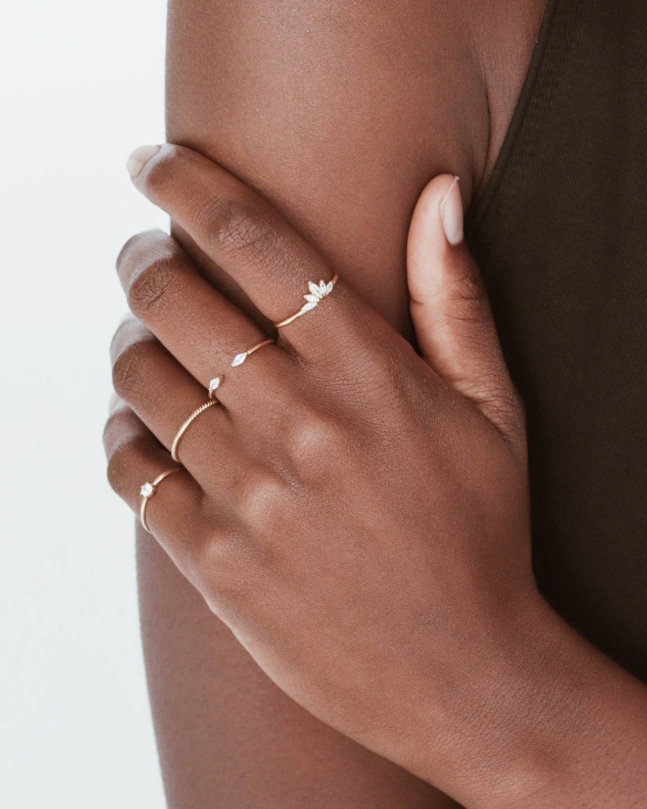 18K Vermeil White Lily Ring