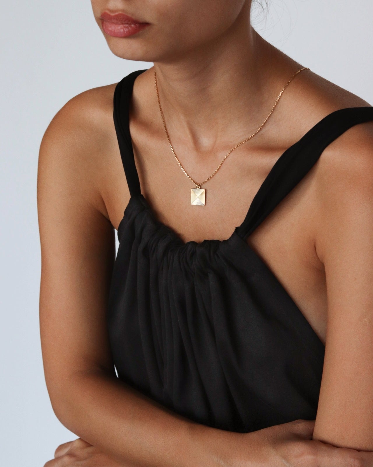18K Vermeil Square Necklace