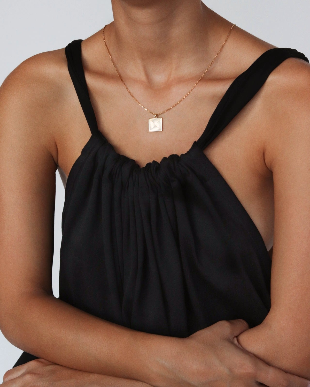 18K Vermeil Square Necklace