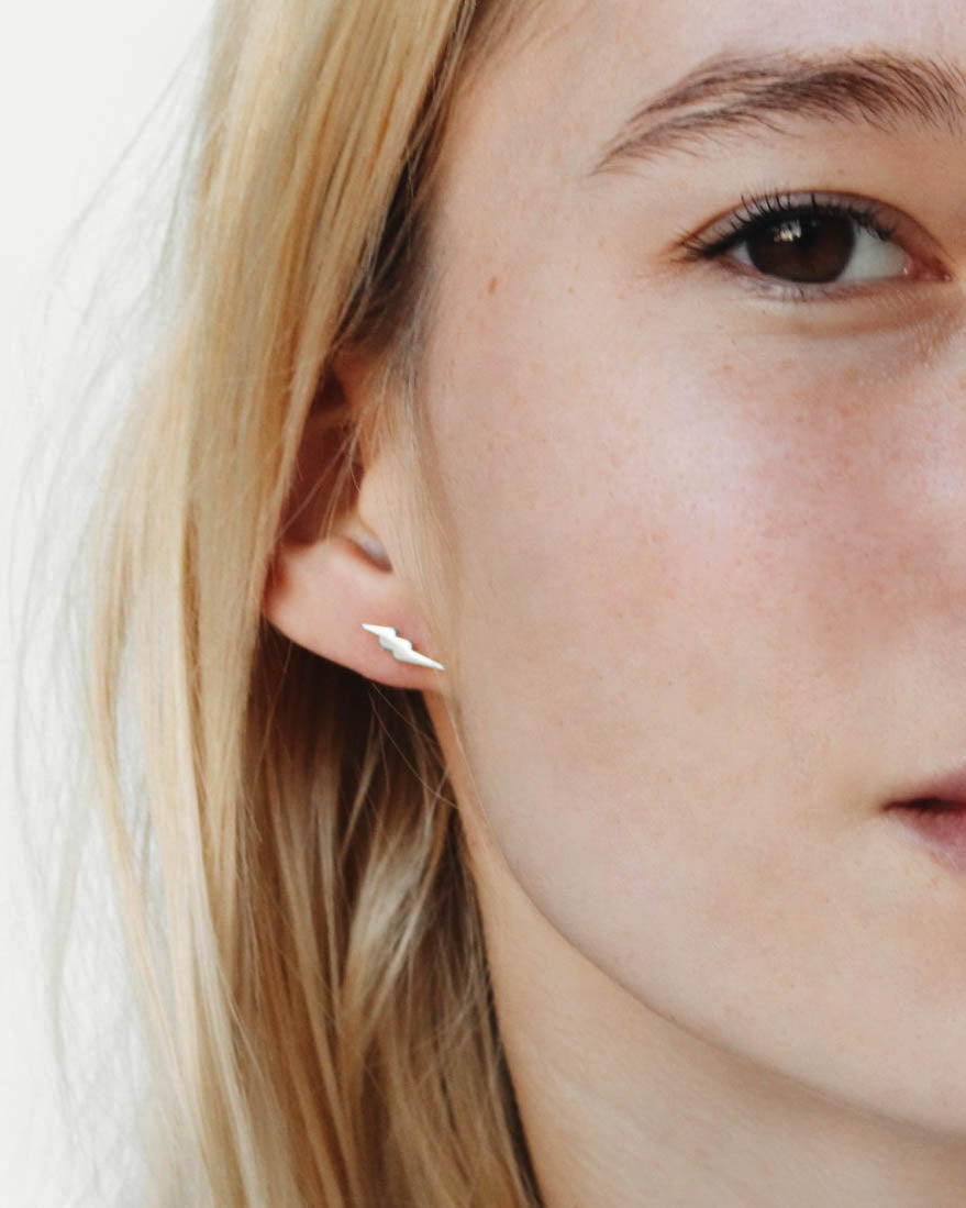 925 Silver - Lightning Studs