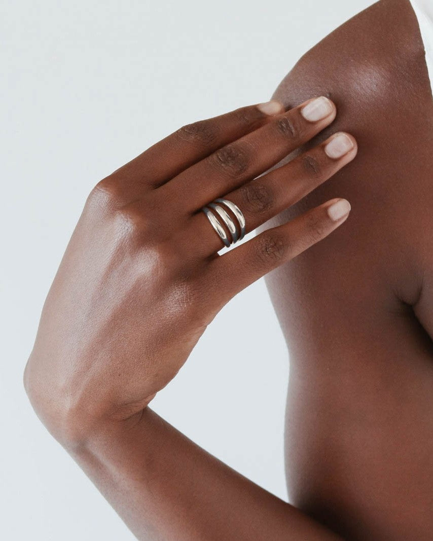 Silver Triple Band Ring