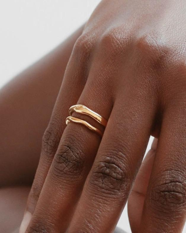 18K Gold Band Rings