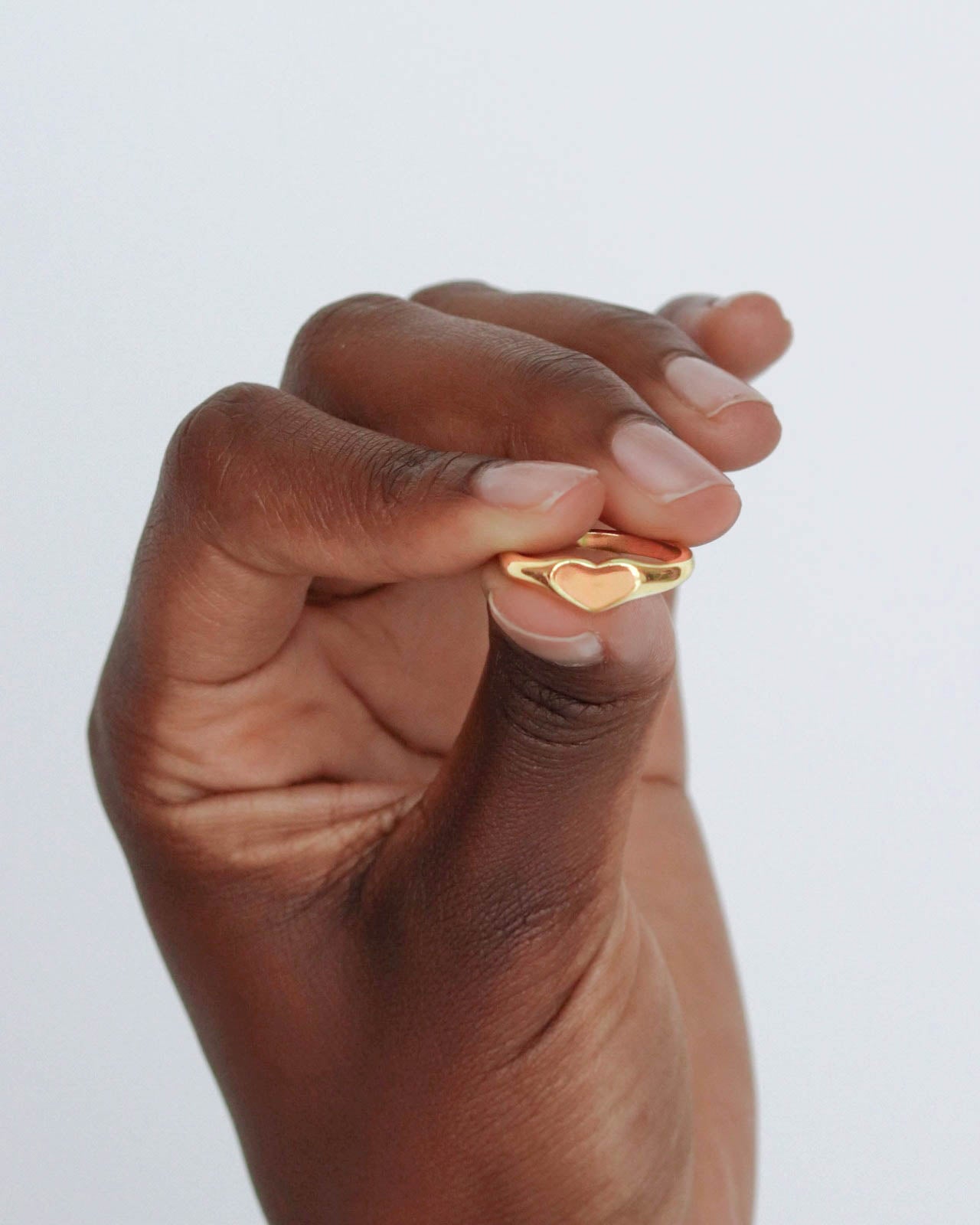 18K Gold Heart Ring