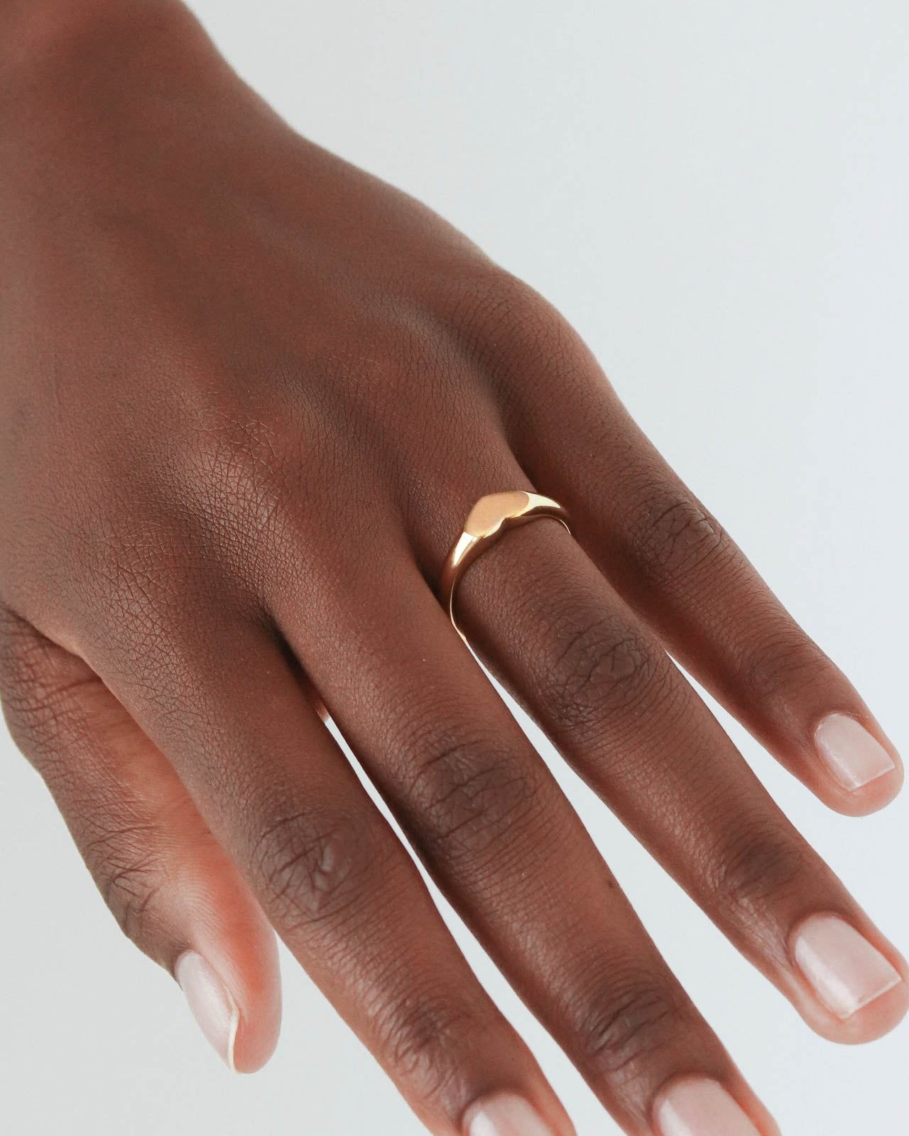 18K Gold Heart Ring