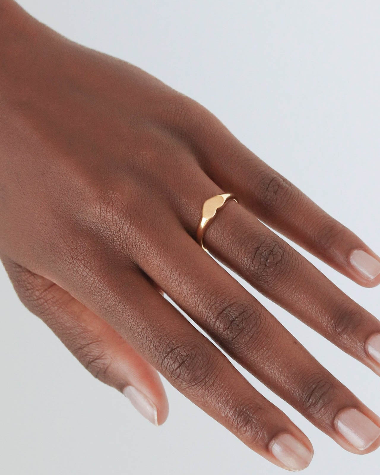 18K Gold Heart Ring