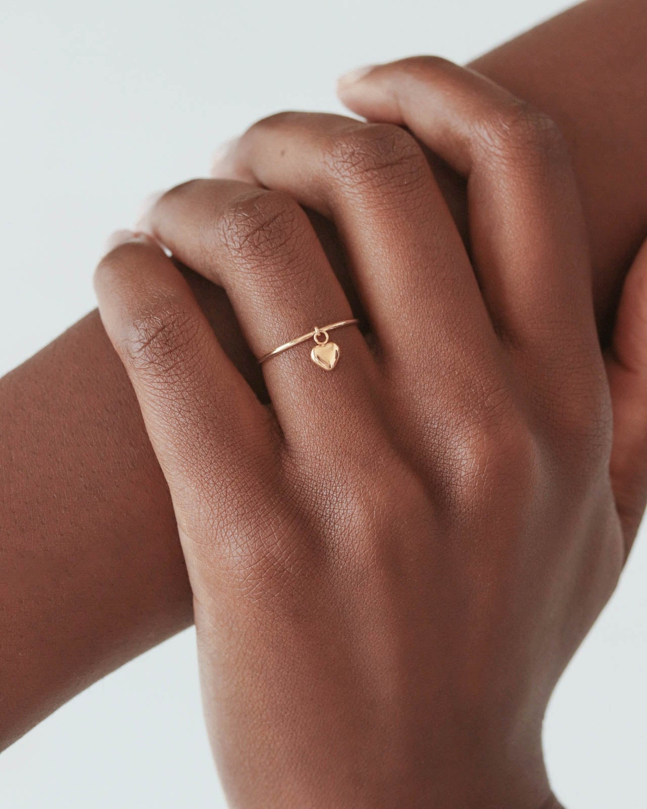 18K Gold Heart Ring