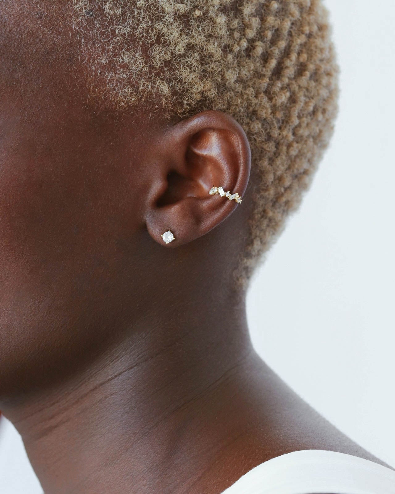 Ear Cuff Josephine de plata vermeil de 18 quilates