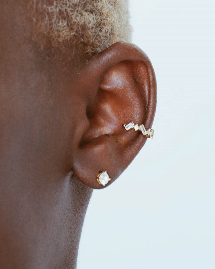 Ear Cuff Josephine de plata vermeil de 18 quilates