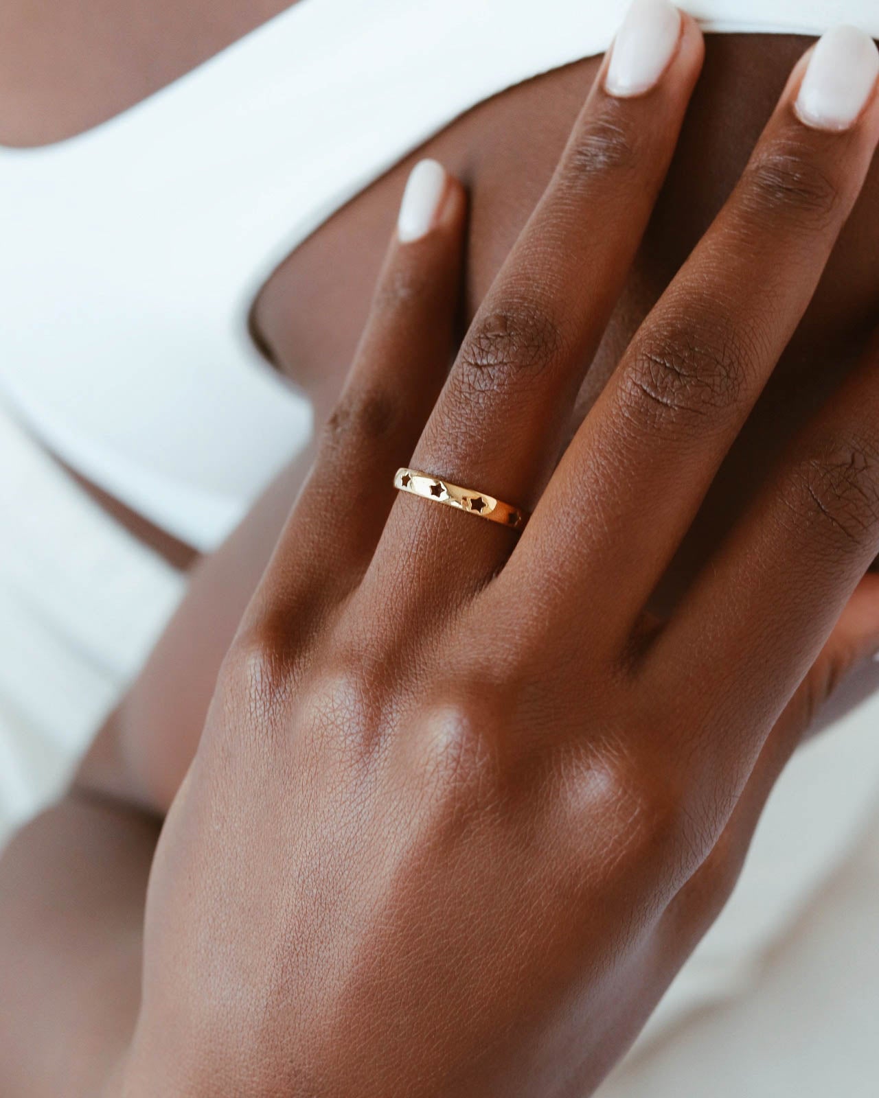 18K Gold Stars Ring