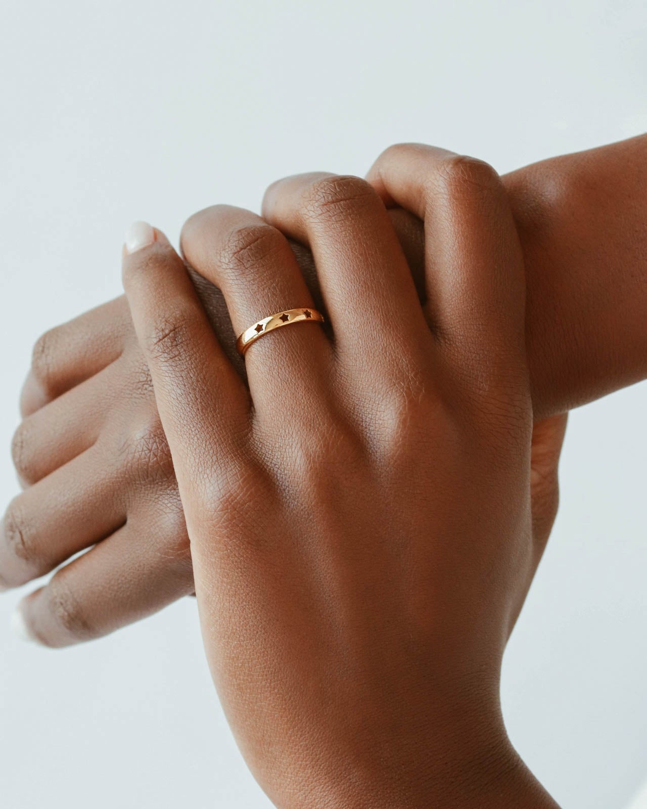 18K Gold Stars Ring