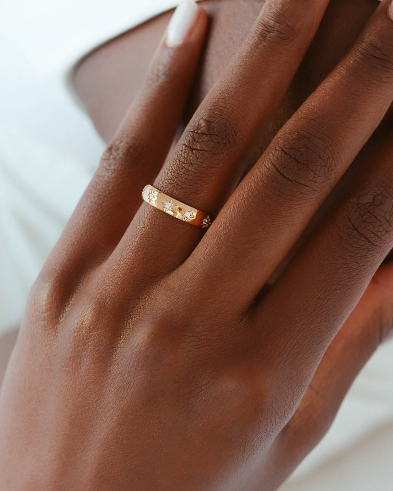 Bague étoiles en or 18 carats