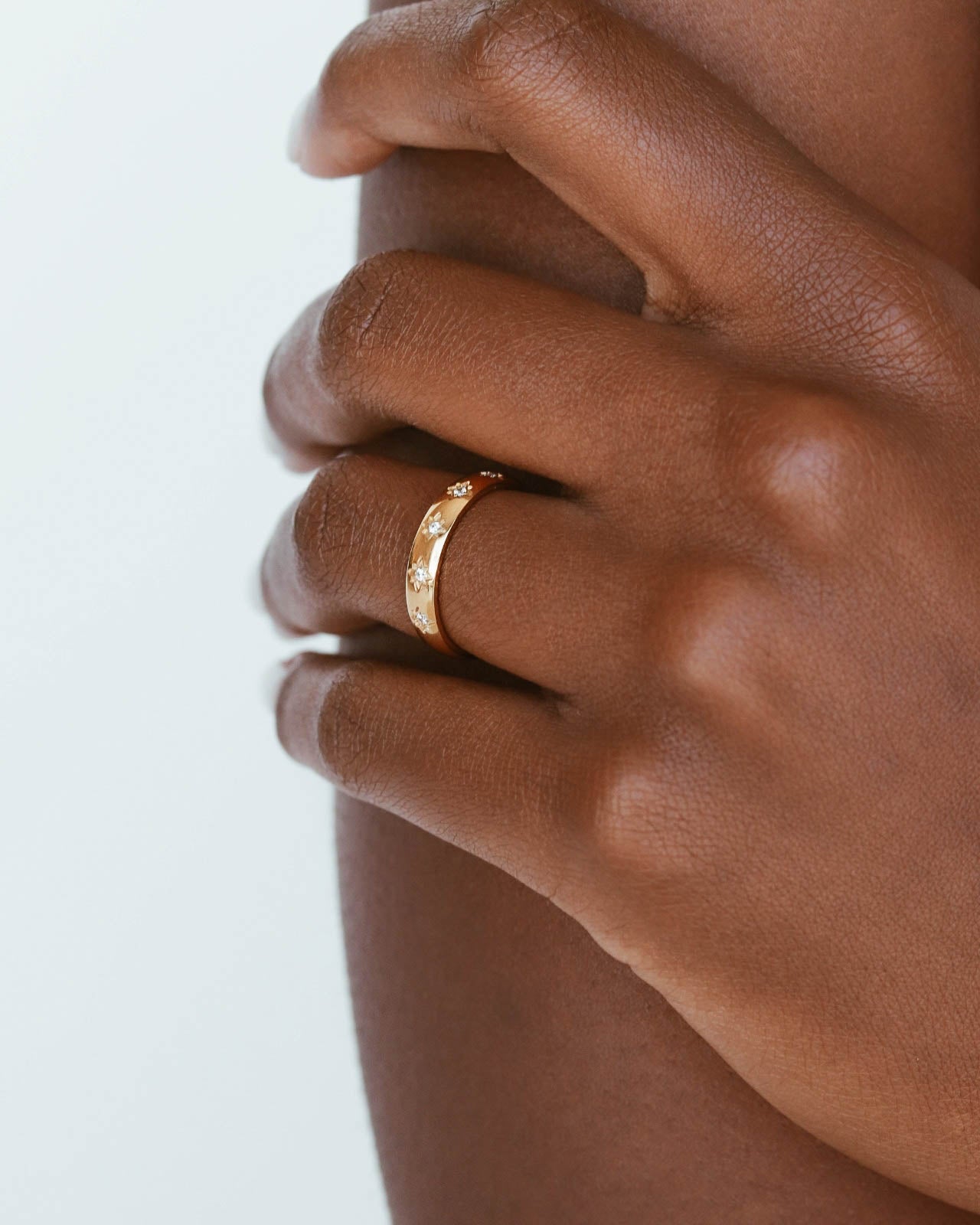 Bague étoiles en or 18 carats