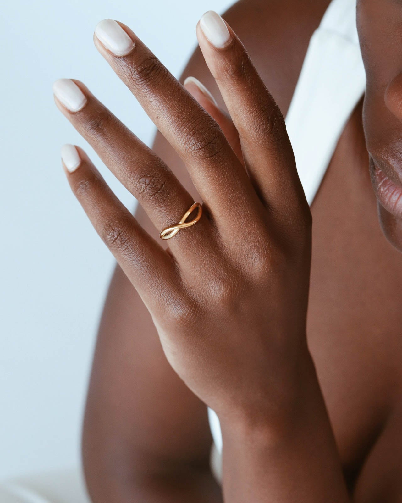18K Gold Infinity Ring