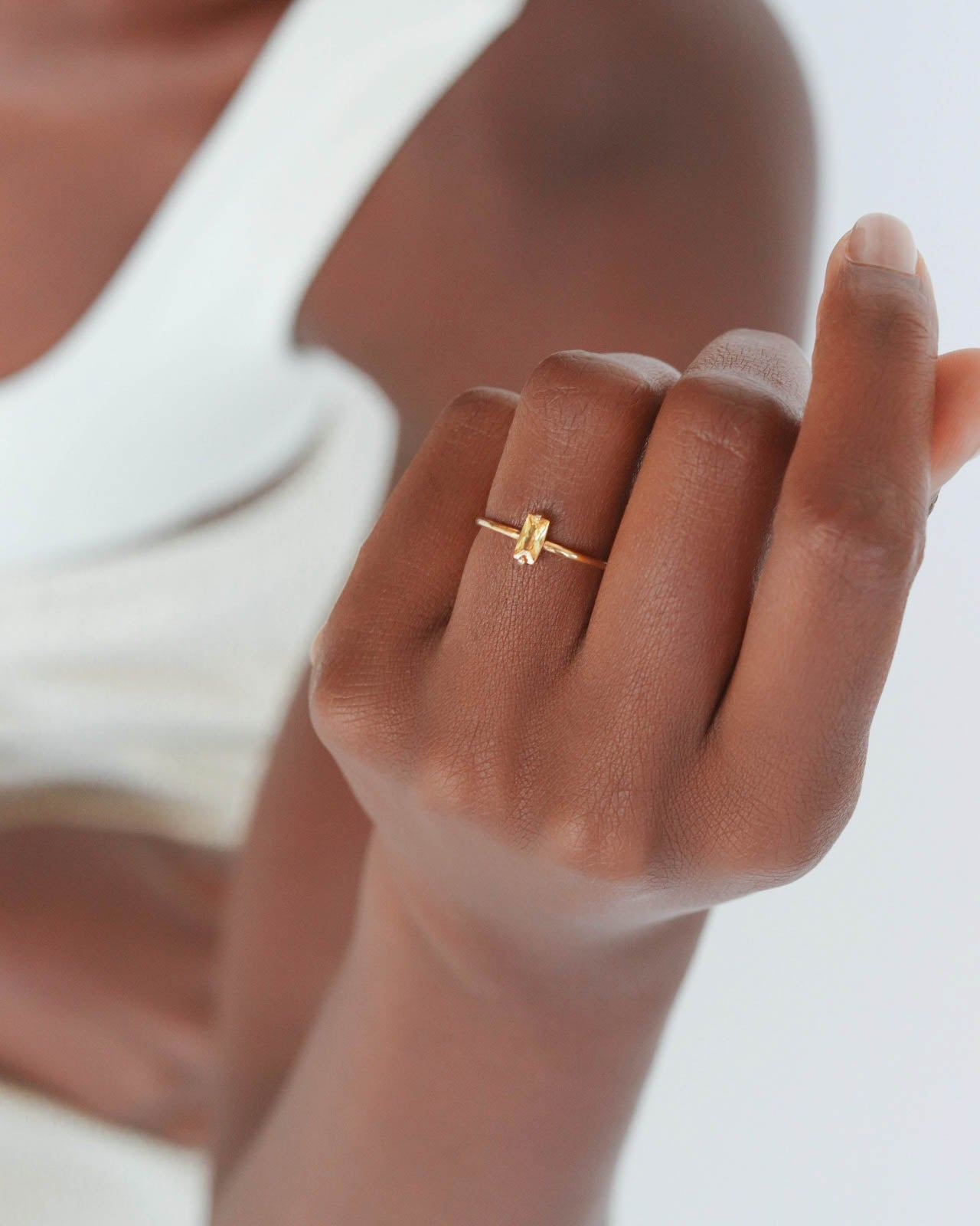 Bague Juliette verte en vermeil 18 carats