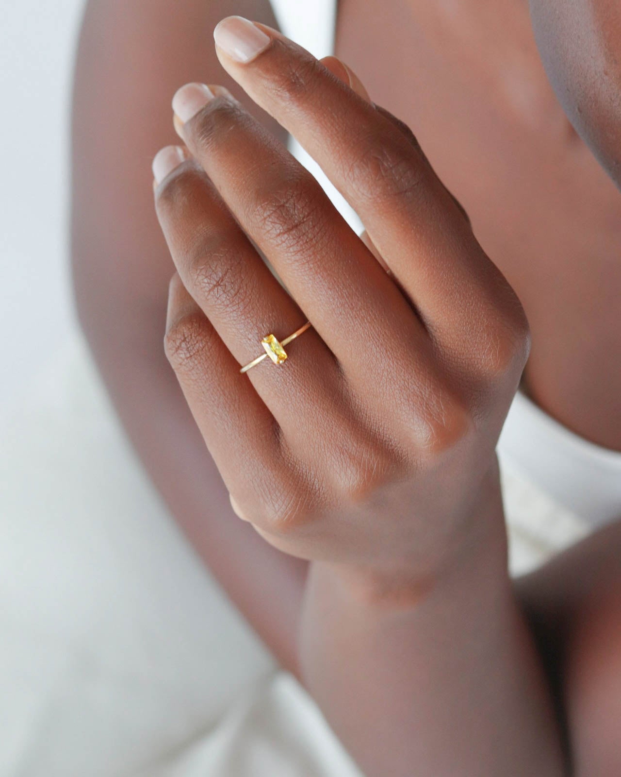 Bague Juliette verte en vermeil 18 carats