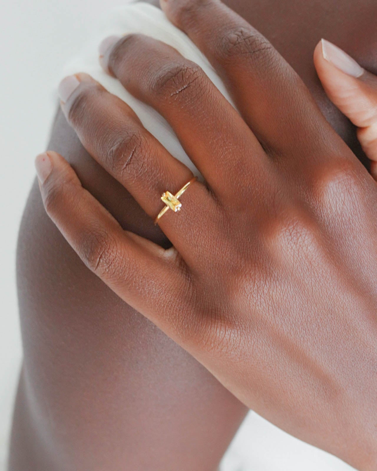 Bague Juliette verte en vermeil 18 carats