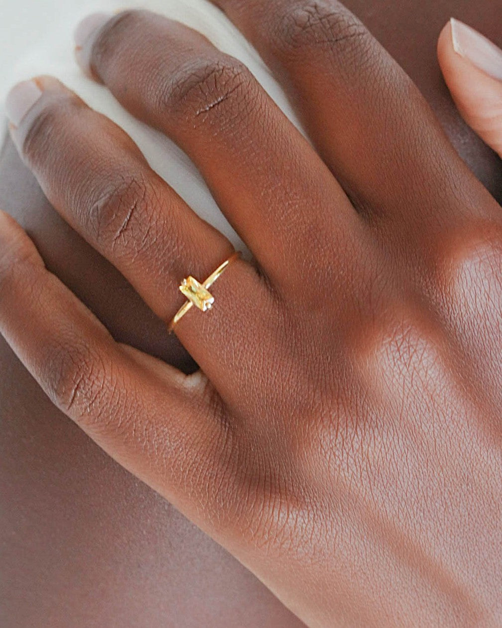 Bague Juliette verte en vermeil 18 carats