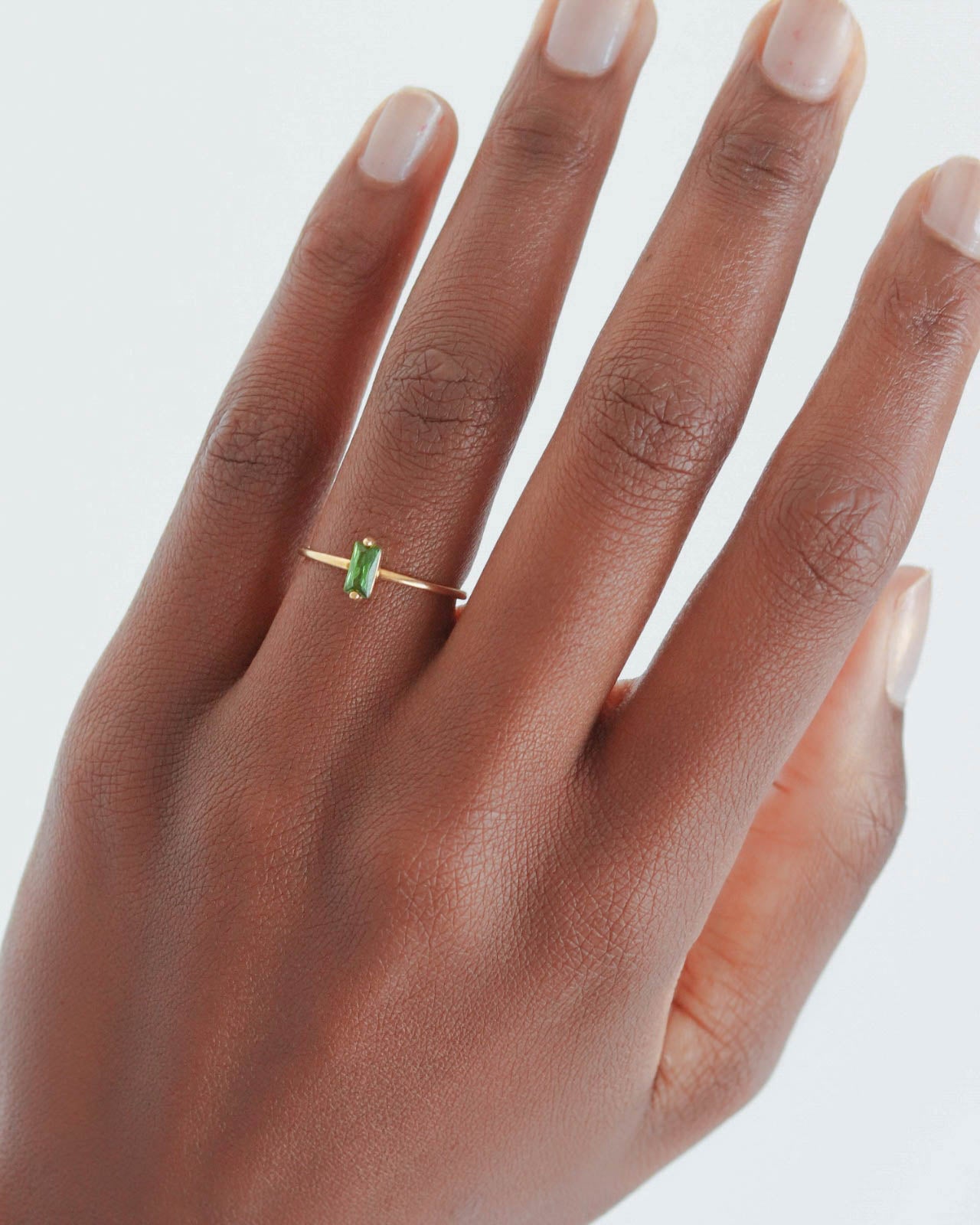 Bague Juliette verte en vermeil 18 carats