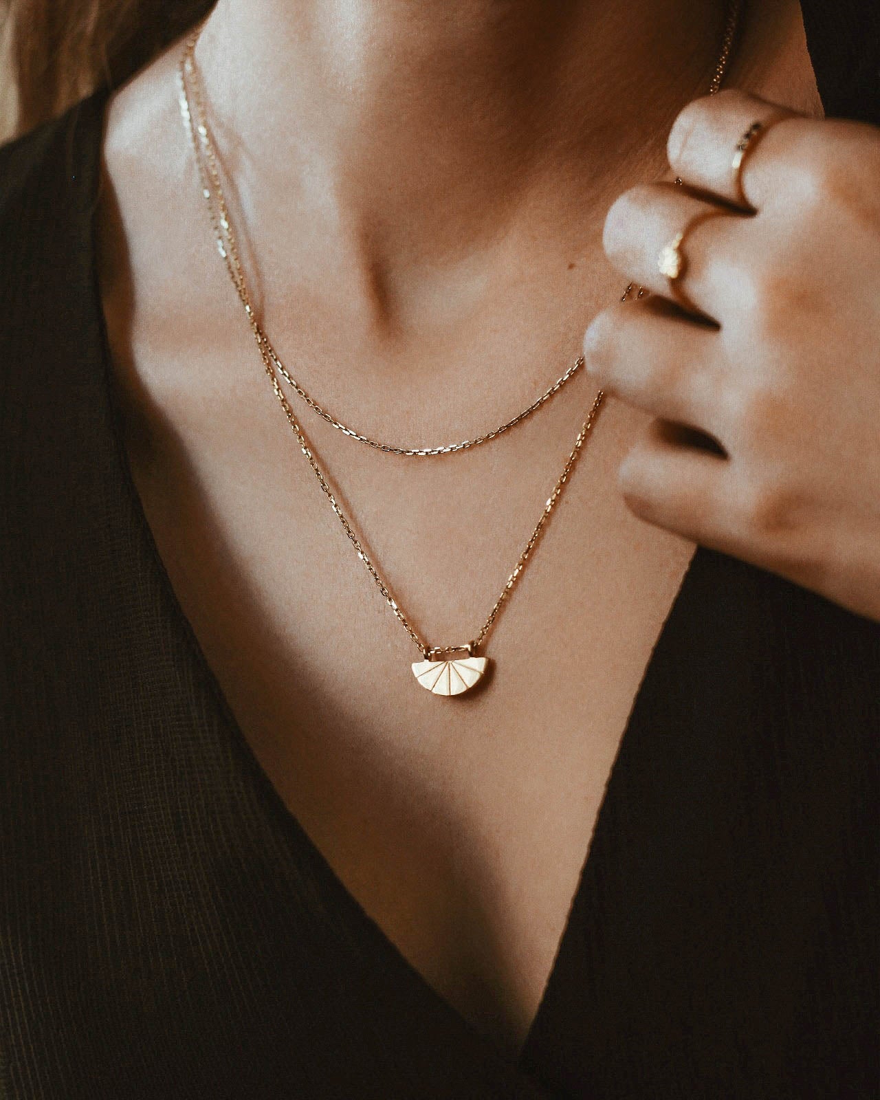 18K Vermeil Geo Necklace