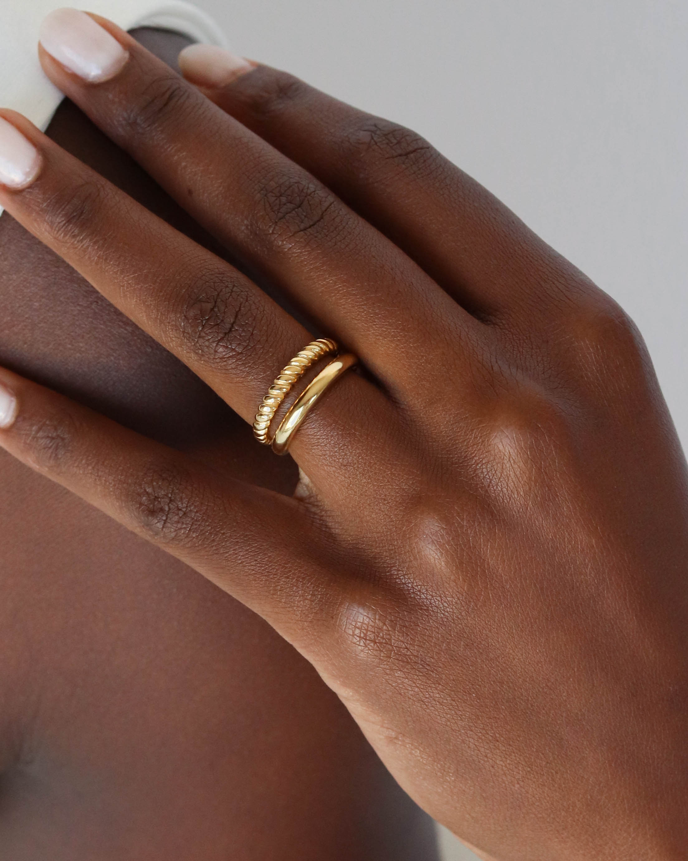 18K Gold Double Band Ring