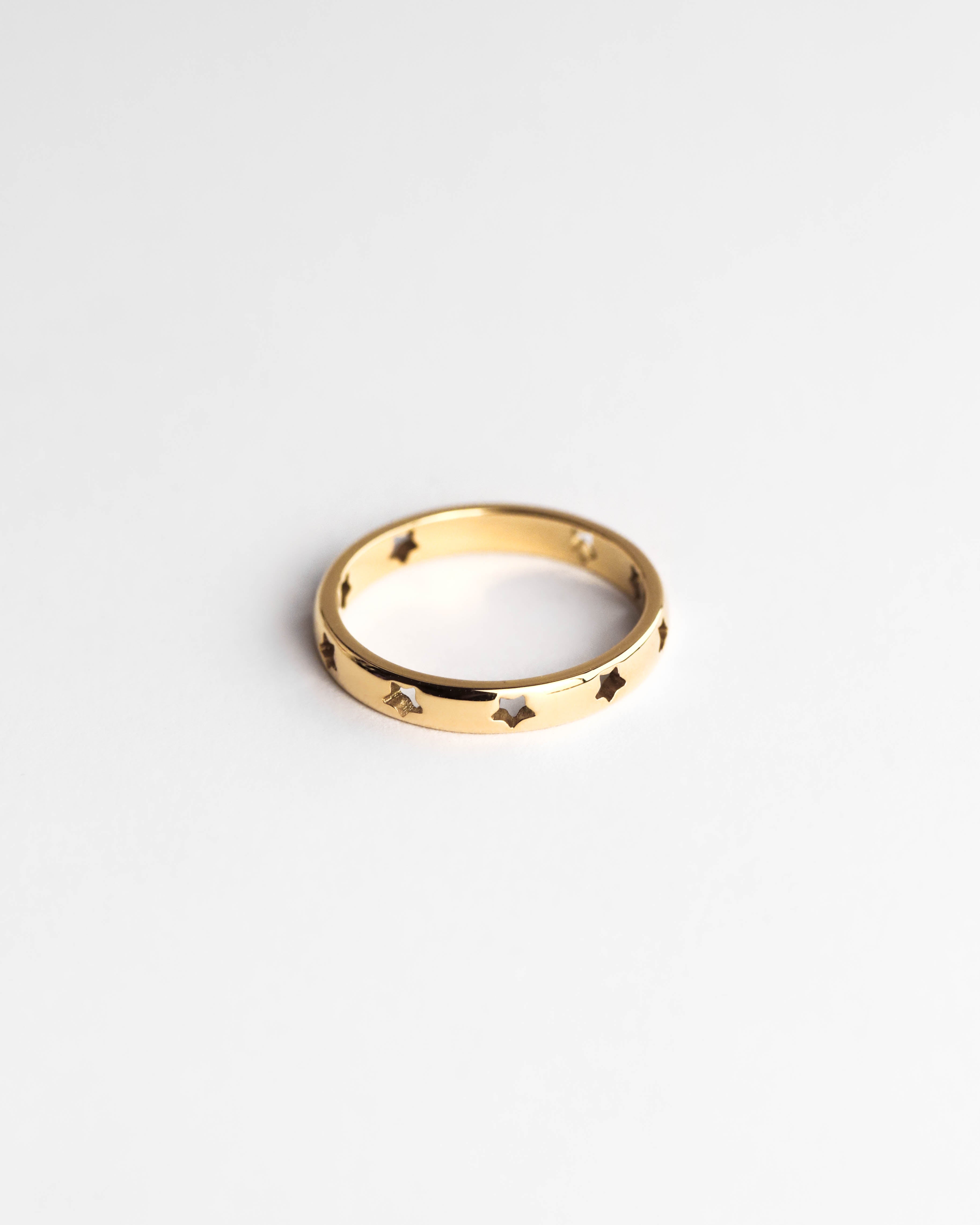 18K Gold Stars Ring
