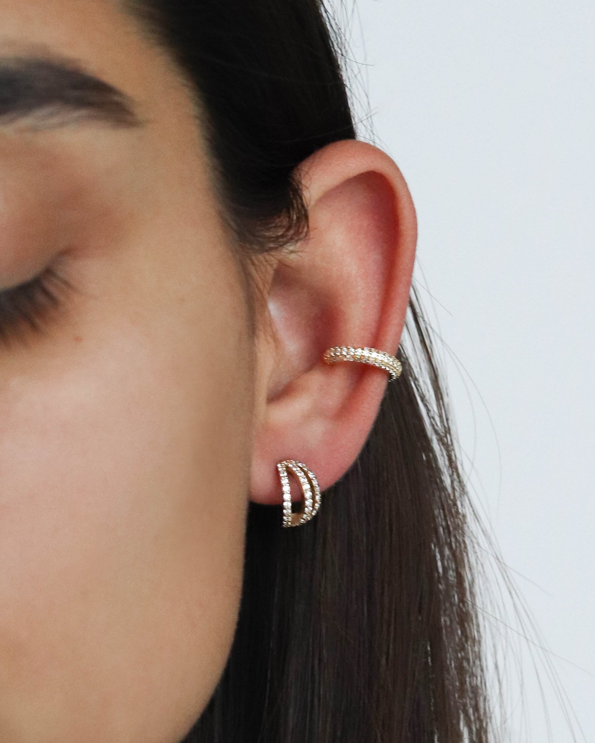 Bijou d'oreille Julia en vermeil 18 carats