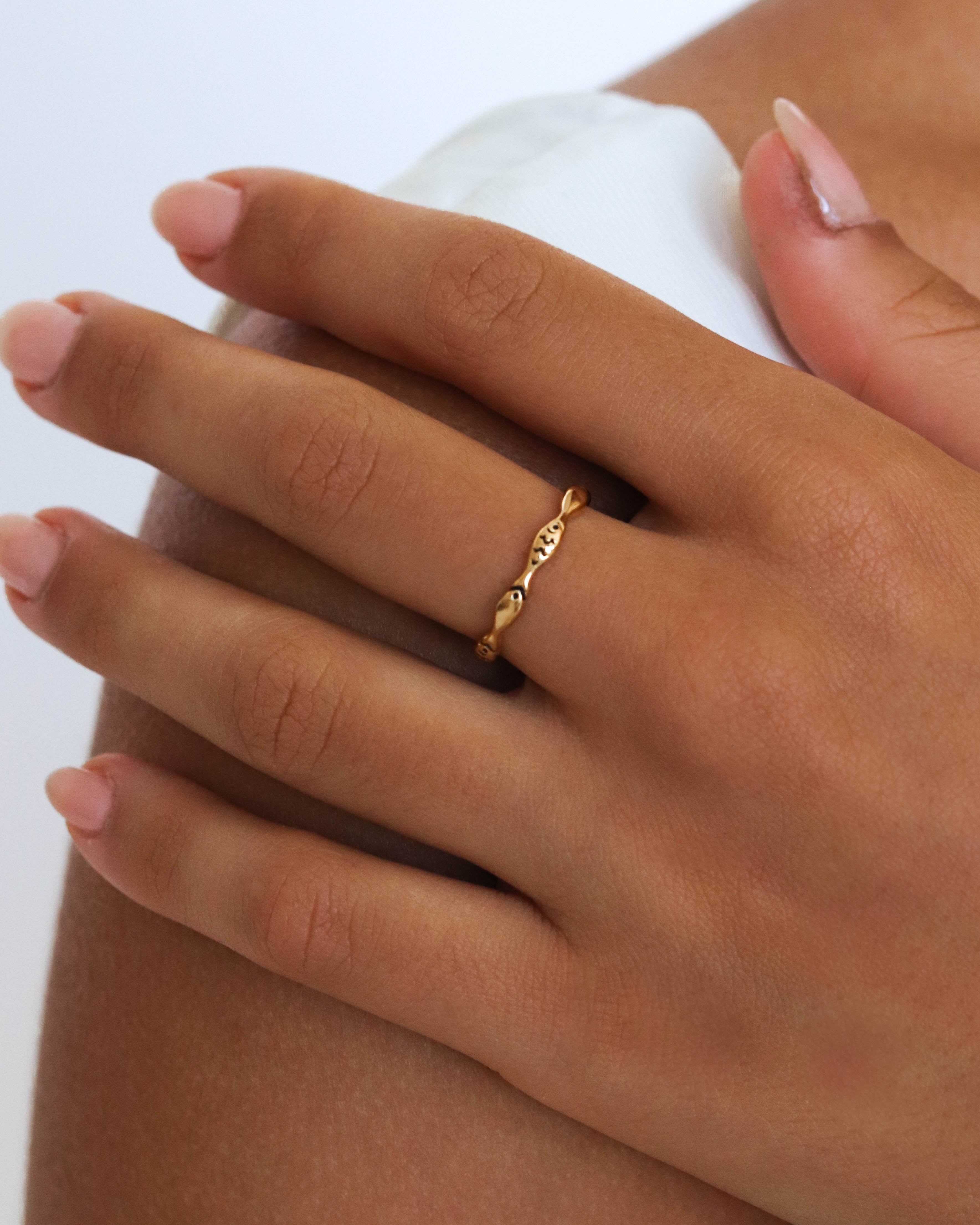 18K Gold Ocean Ring