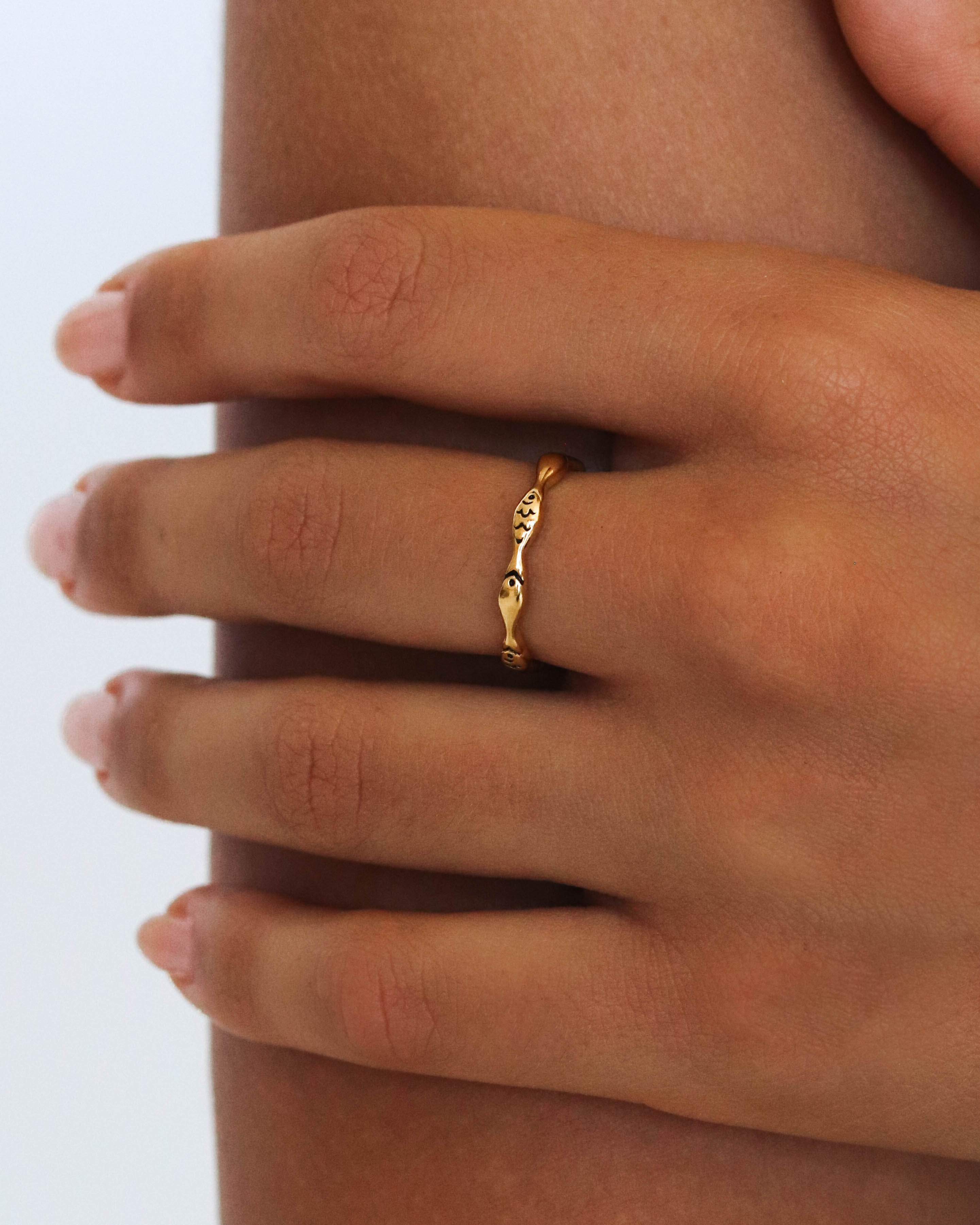 18K Gold Ocean Ring