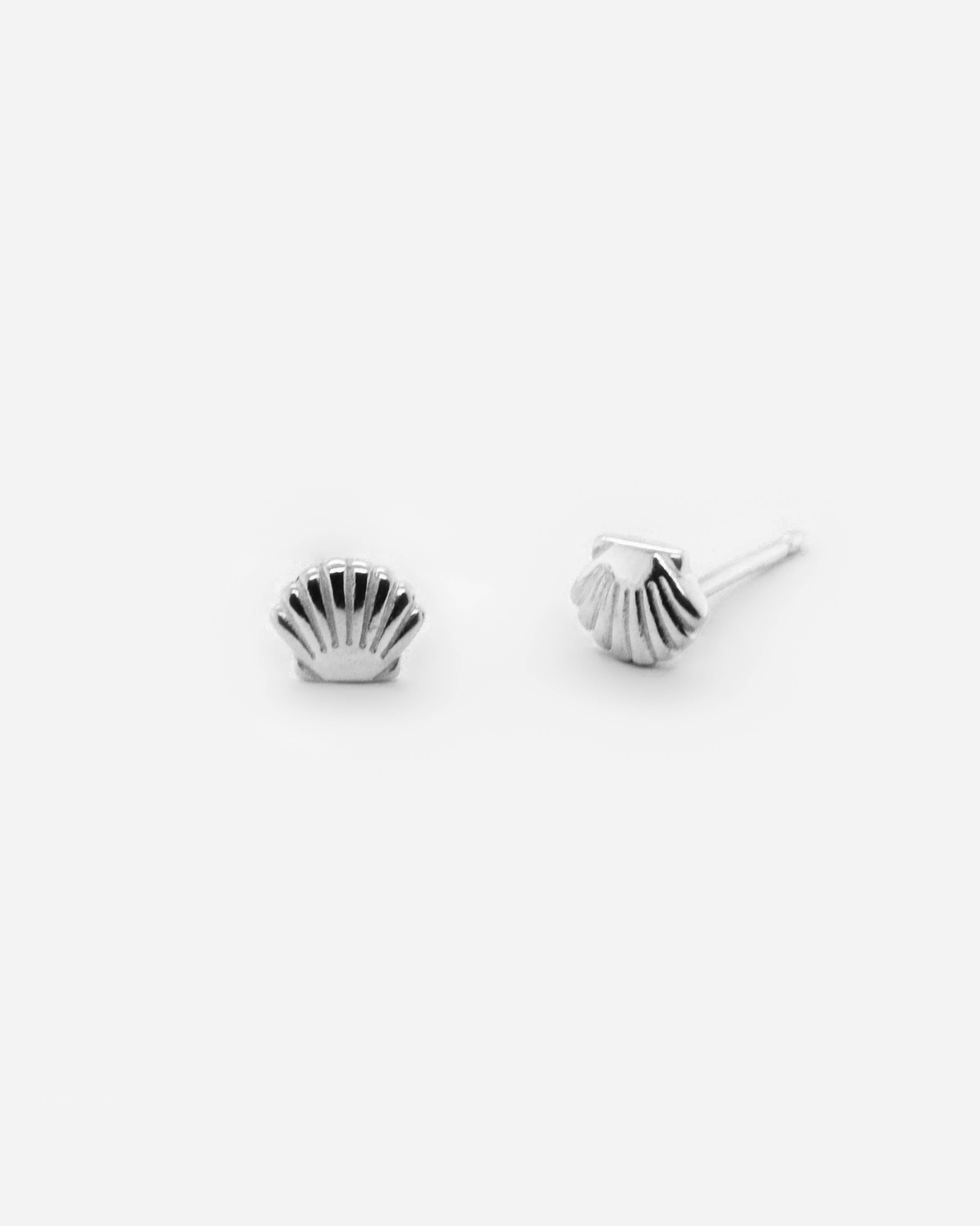 925 Silver - Seashell Studs