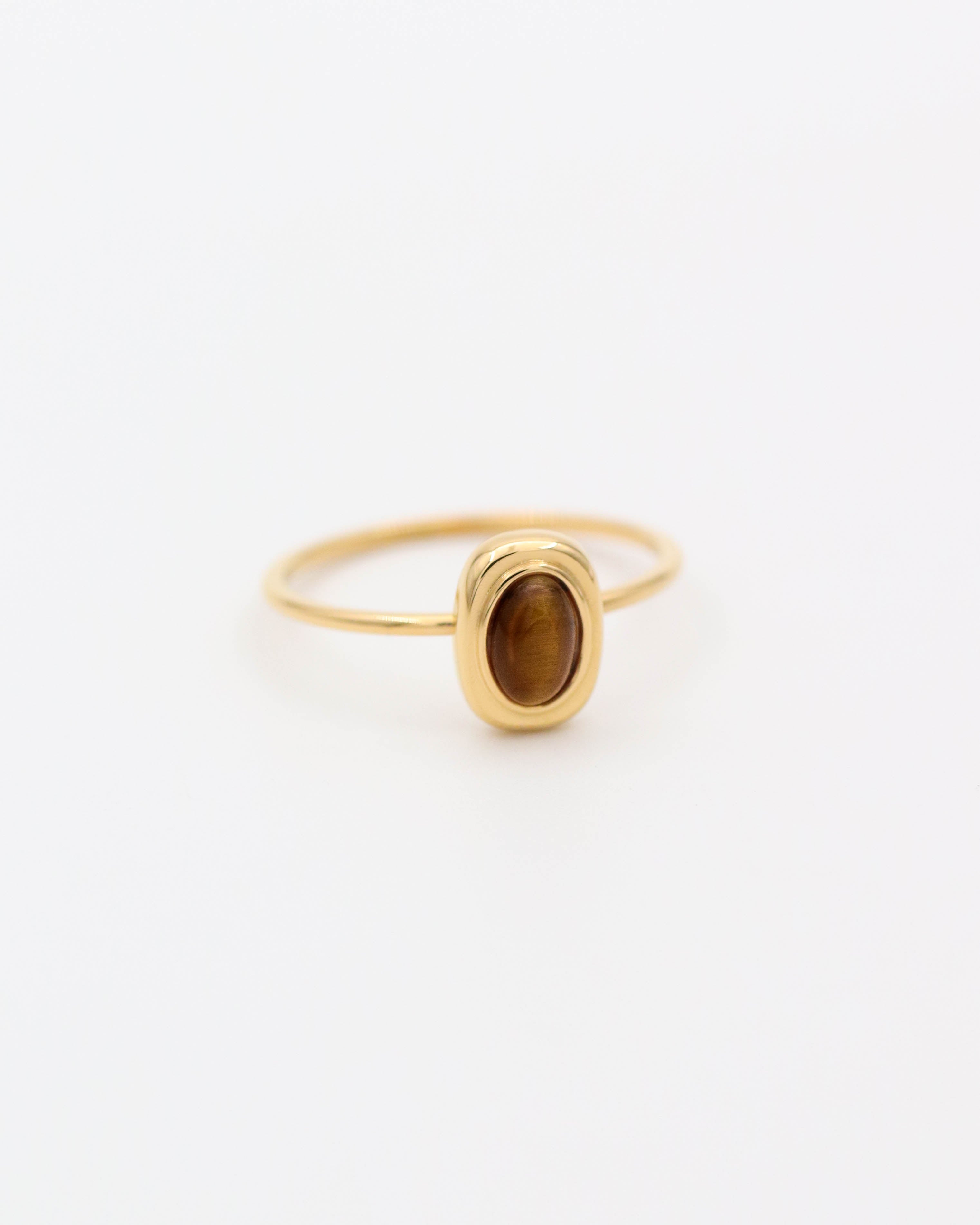 18K Gold Tiger’s Eye Ring