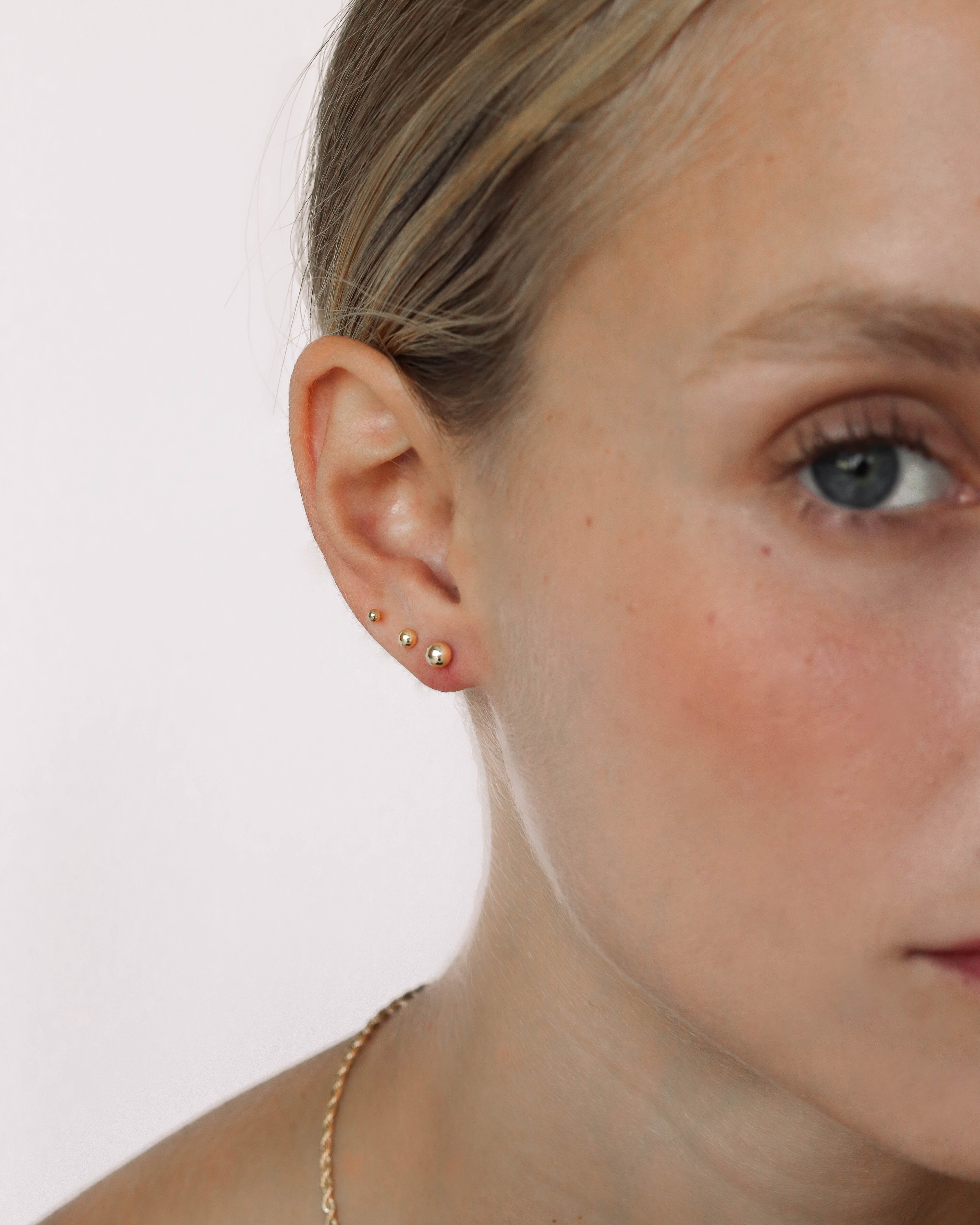 18K Vermeil Sphere Studs