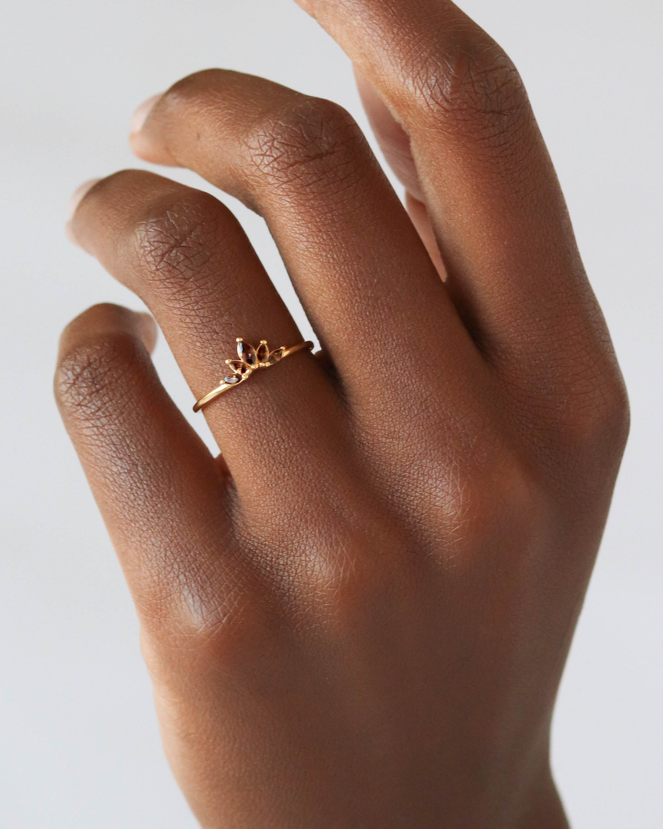 18K Vermeil Brown Julia Ring