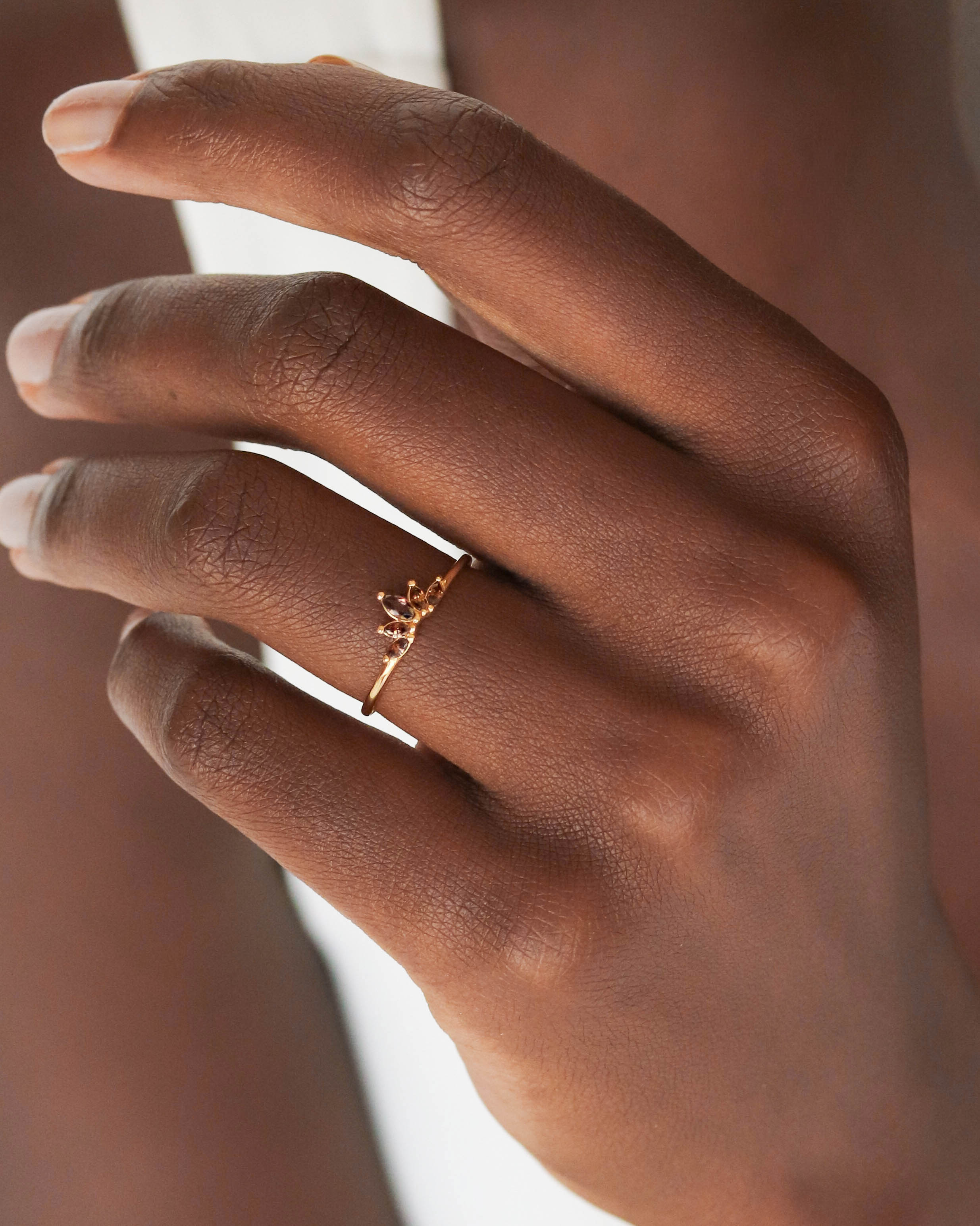 18K Vermeil Brown Julia Ring