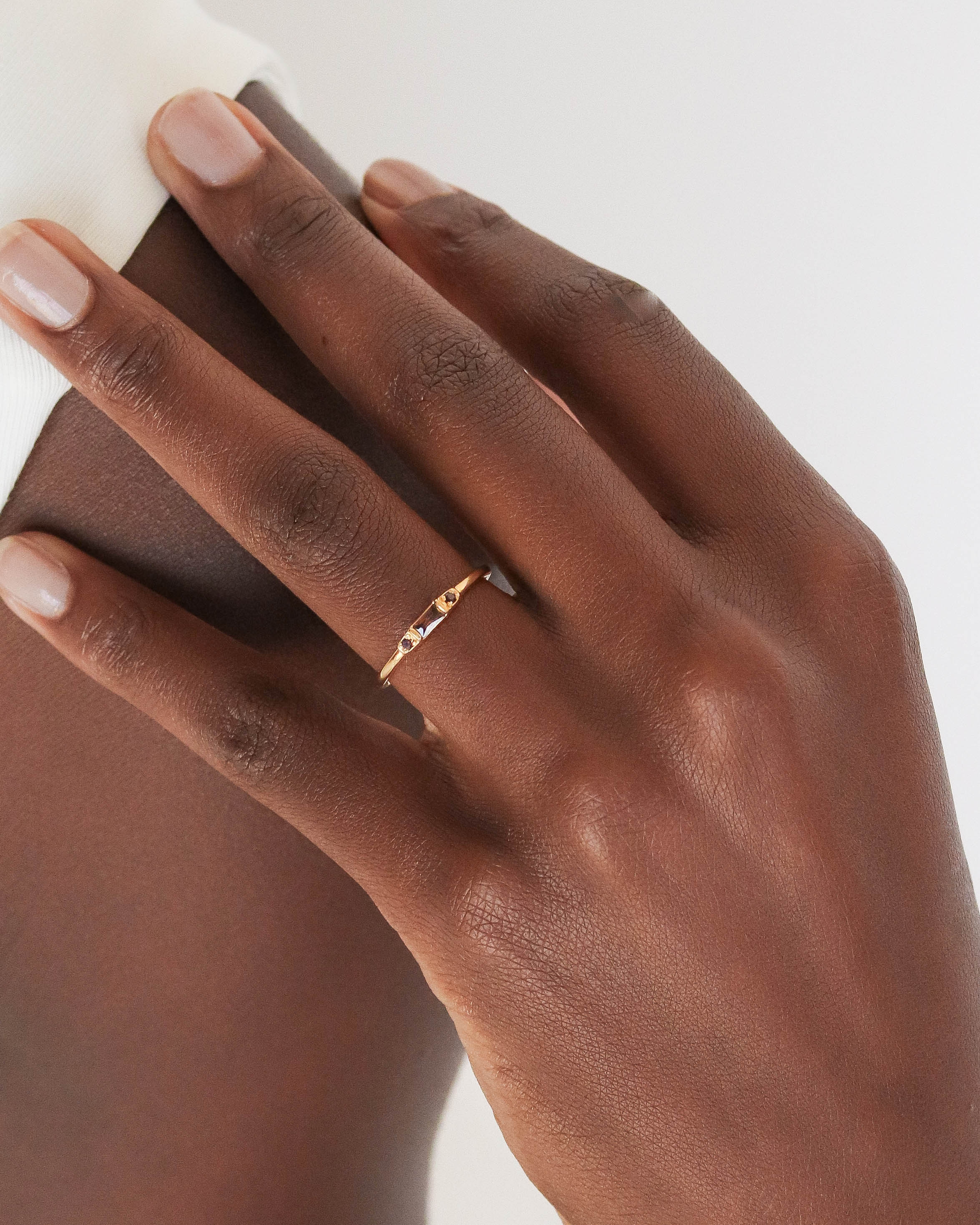 18K Vermeil Brown Mary Ring
