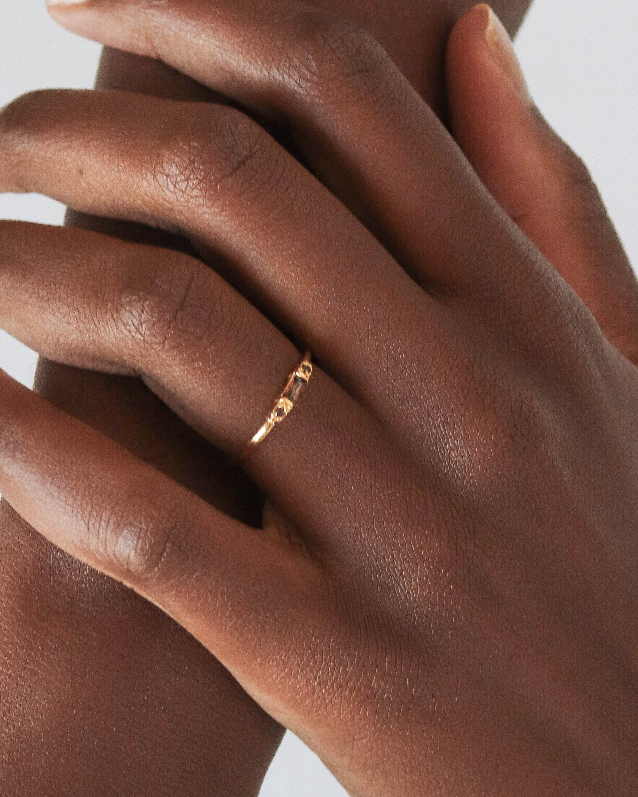 18K Vermeil Brown Mary Ring
