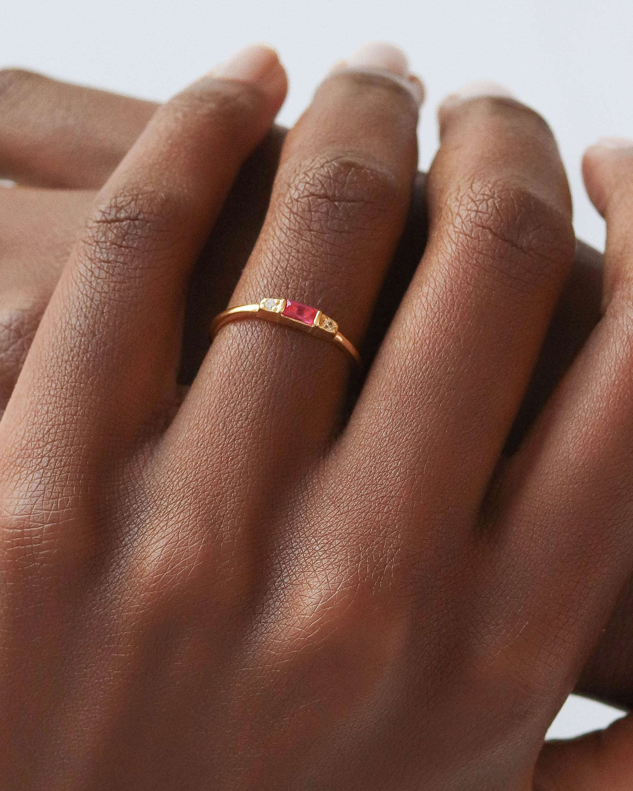 18K Vermeil Pink Mary Ring