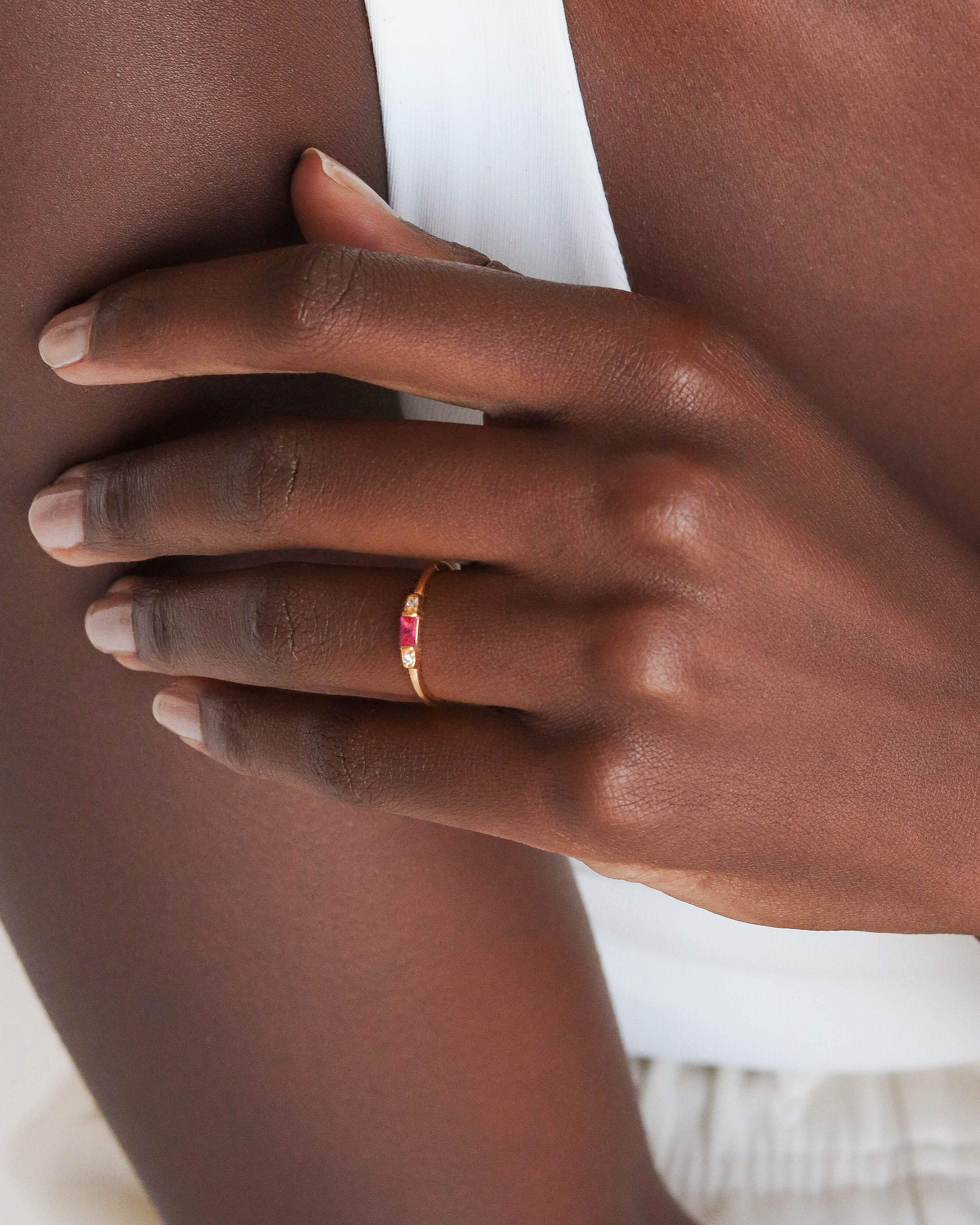 18K Vermeil Pink Mary Ring