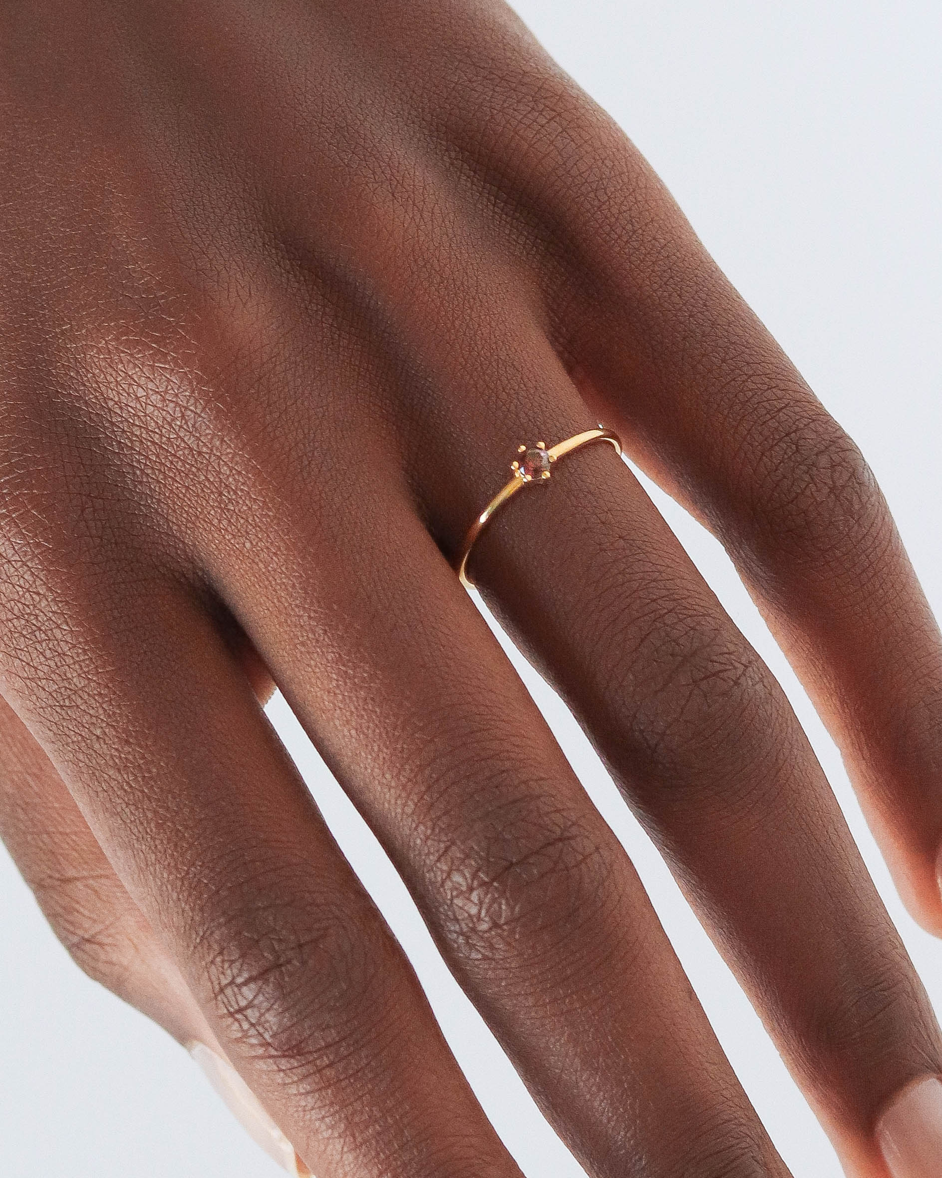 18K Vermeil Brown Lily Ring