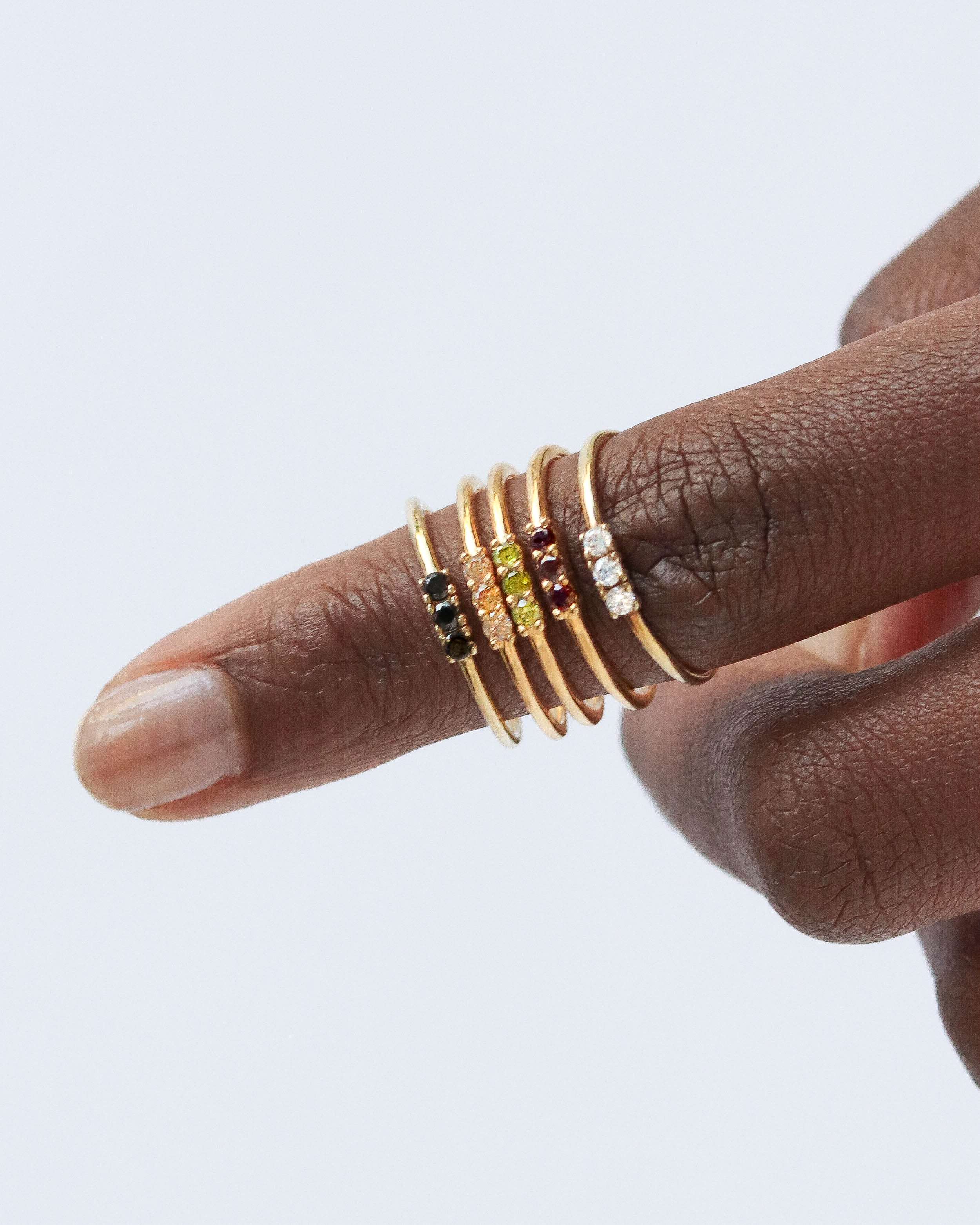 18K Vermeil Brown Trio Ring