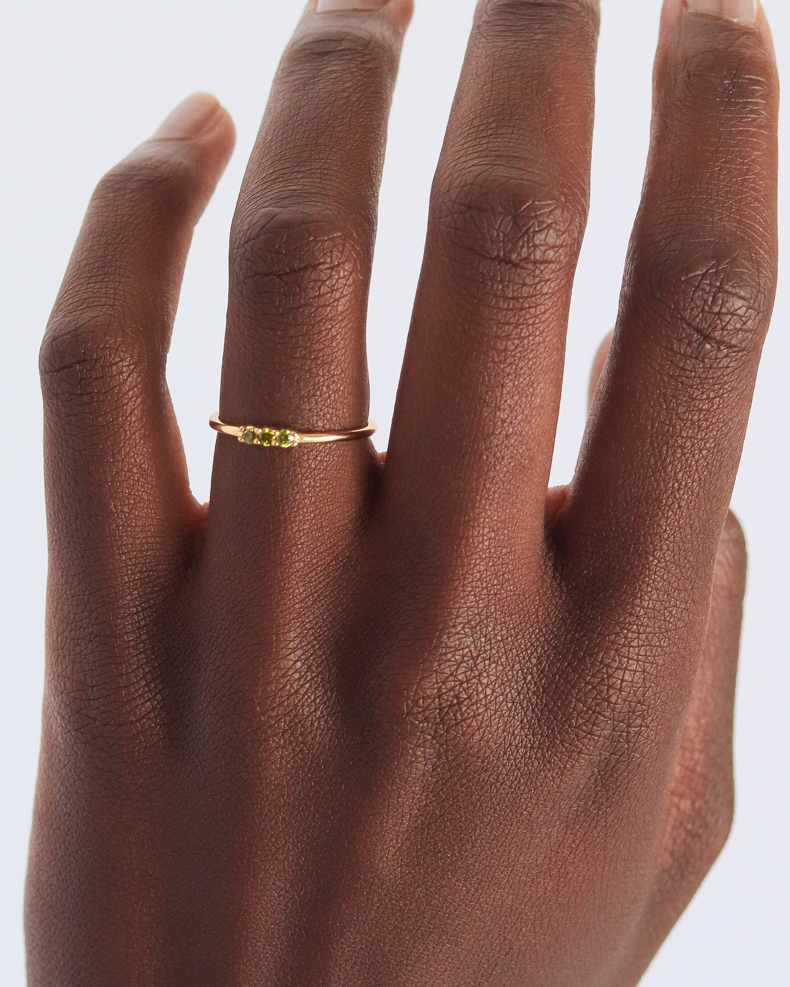 18K Vermeil Olive Trio Ring