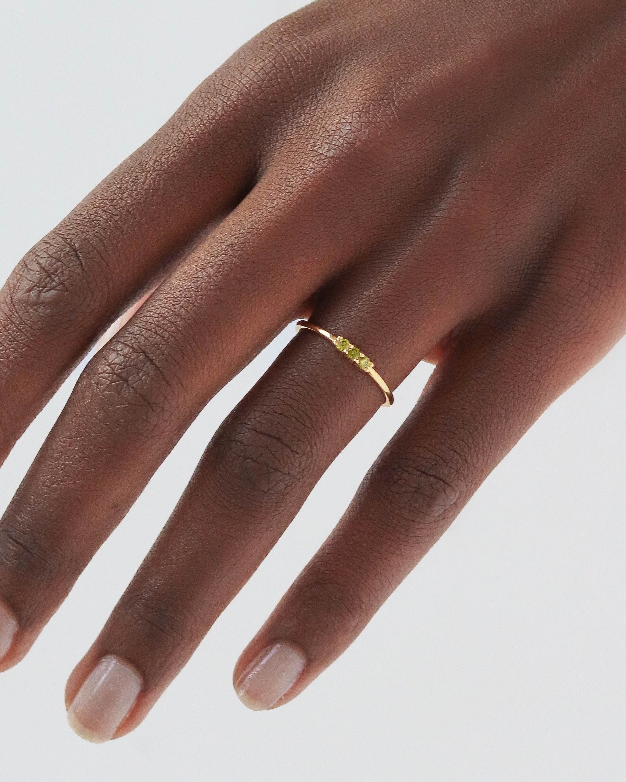 18K Vermeil Olive Trio Ring