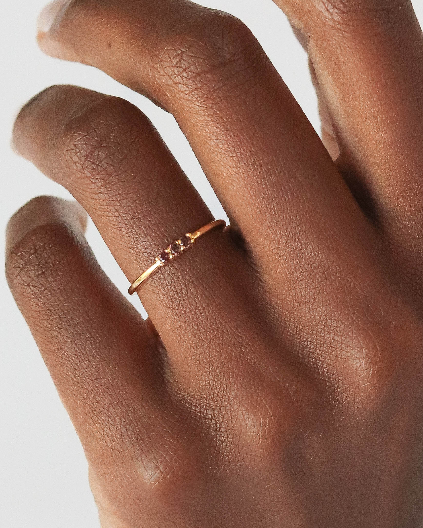 18K Vermeil Brown Trio Ring