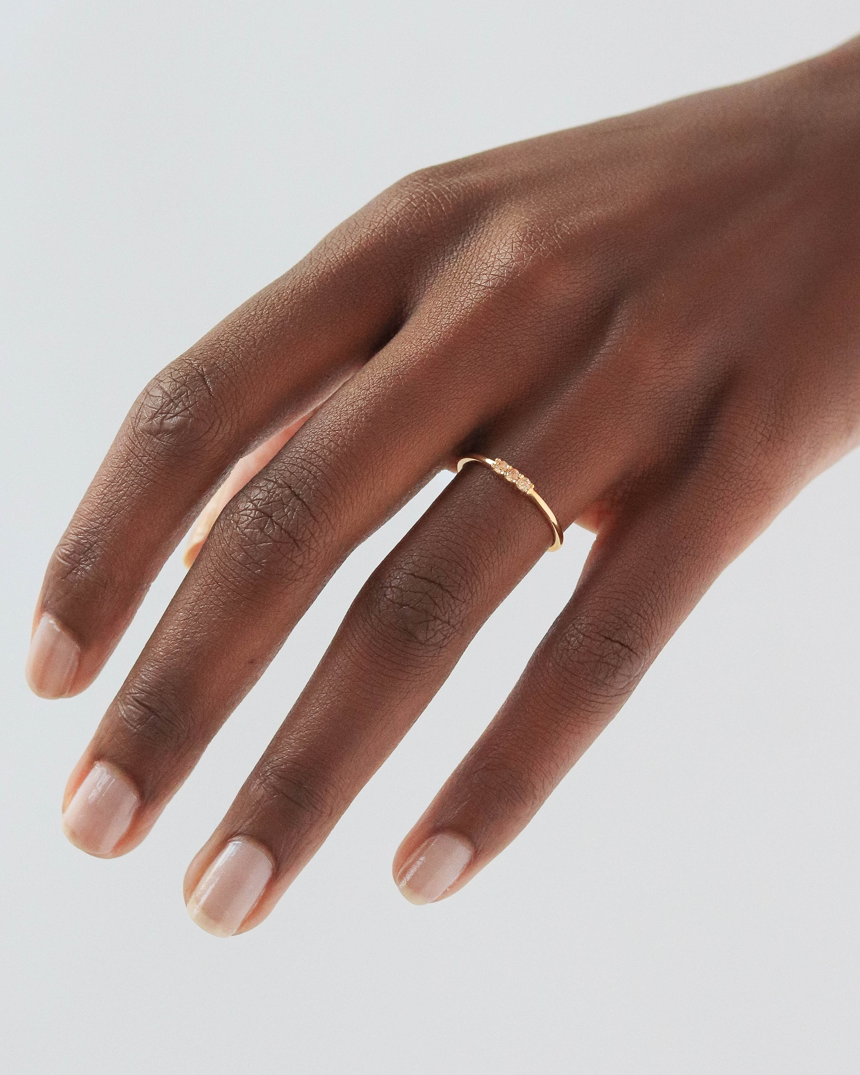 18K Vermeil Champagne Trio Ring