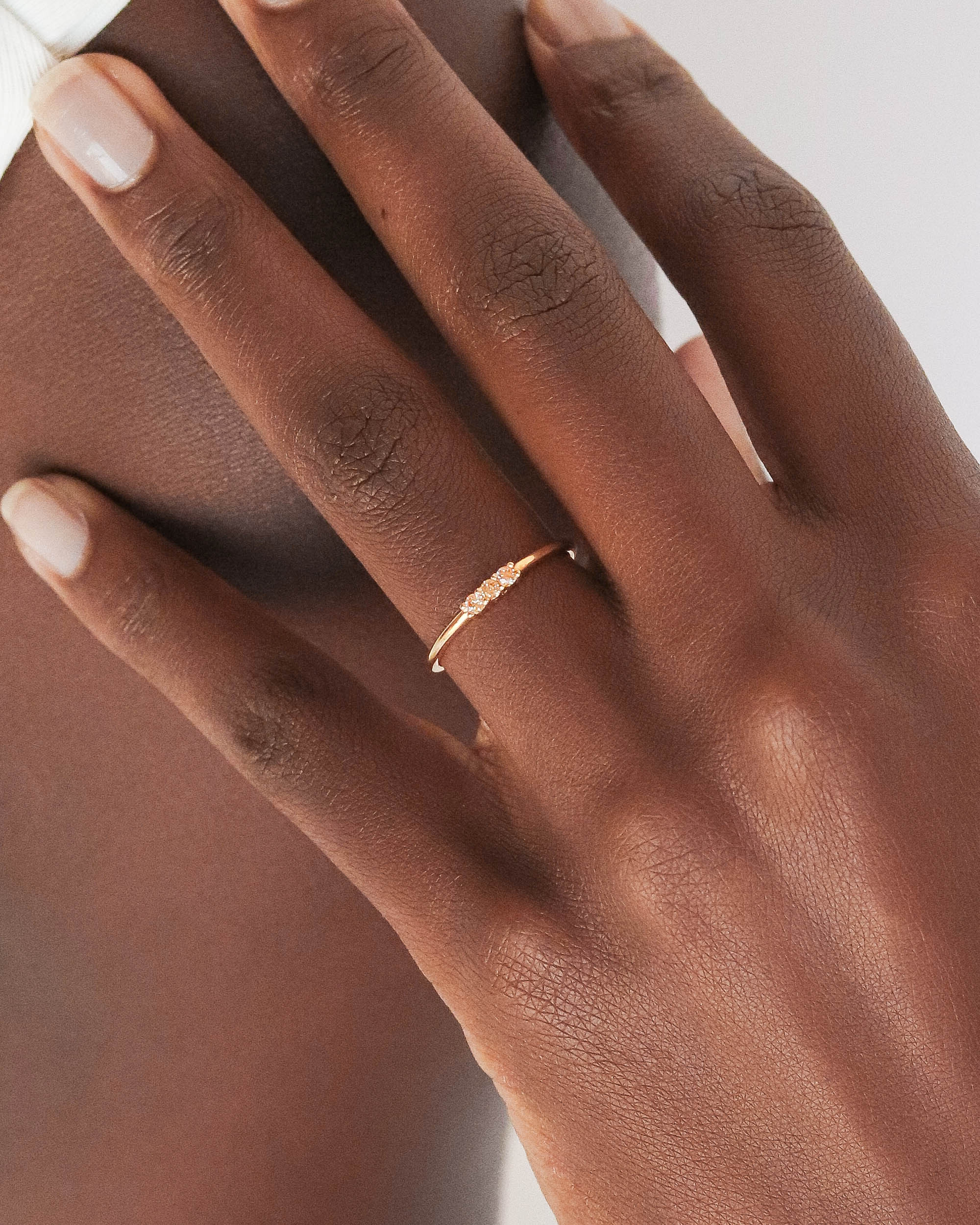 18K Vermeil Champagne Trio Ring