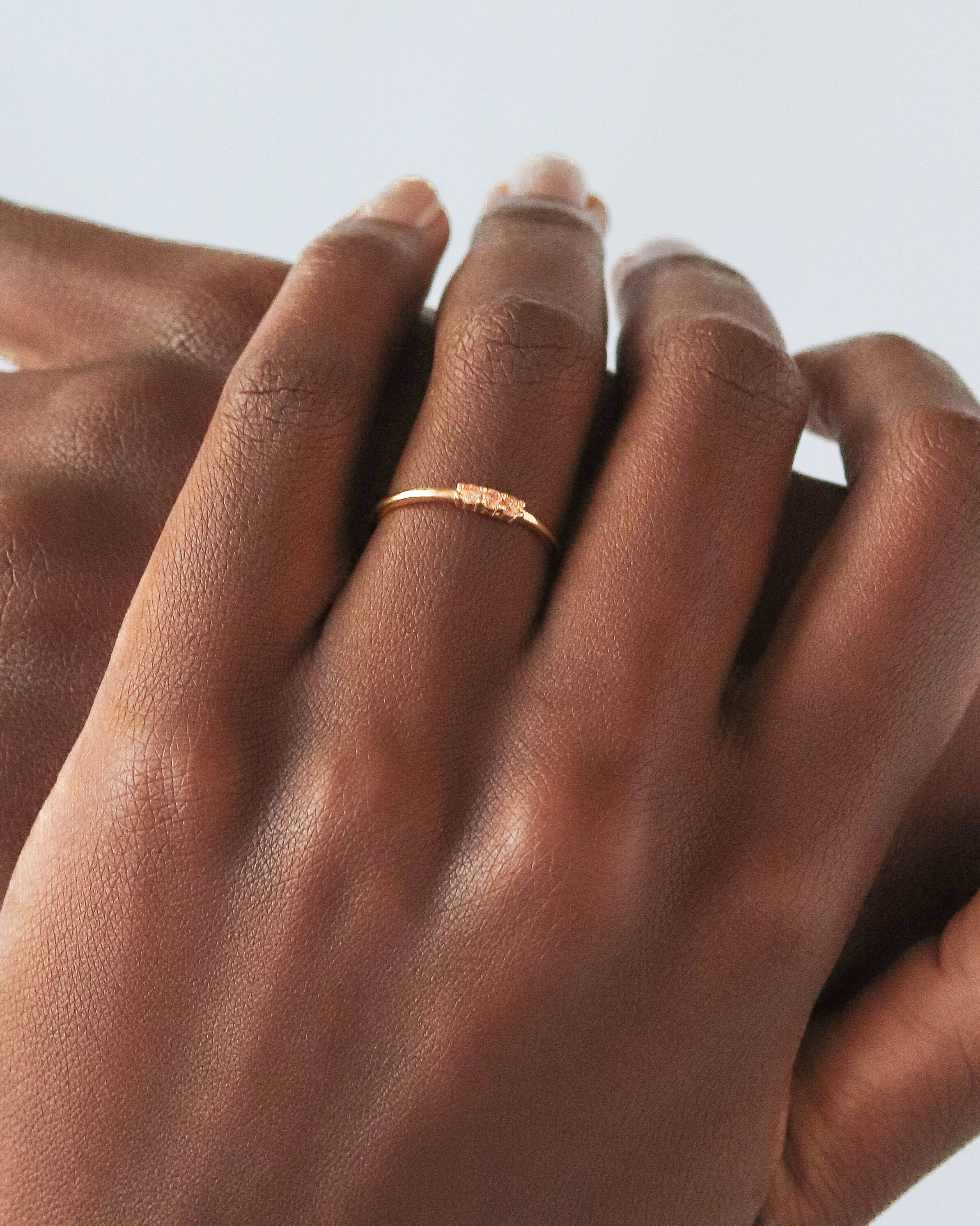 18K Vermeil Champagne Trio Ring