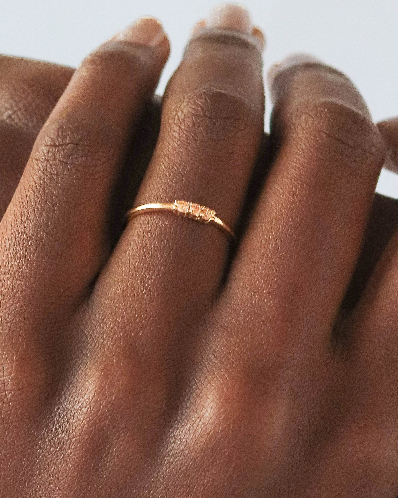 18K Vermeil Champagne Trio Ring