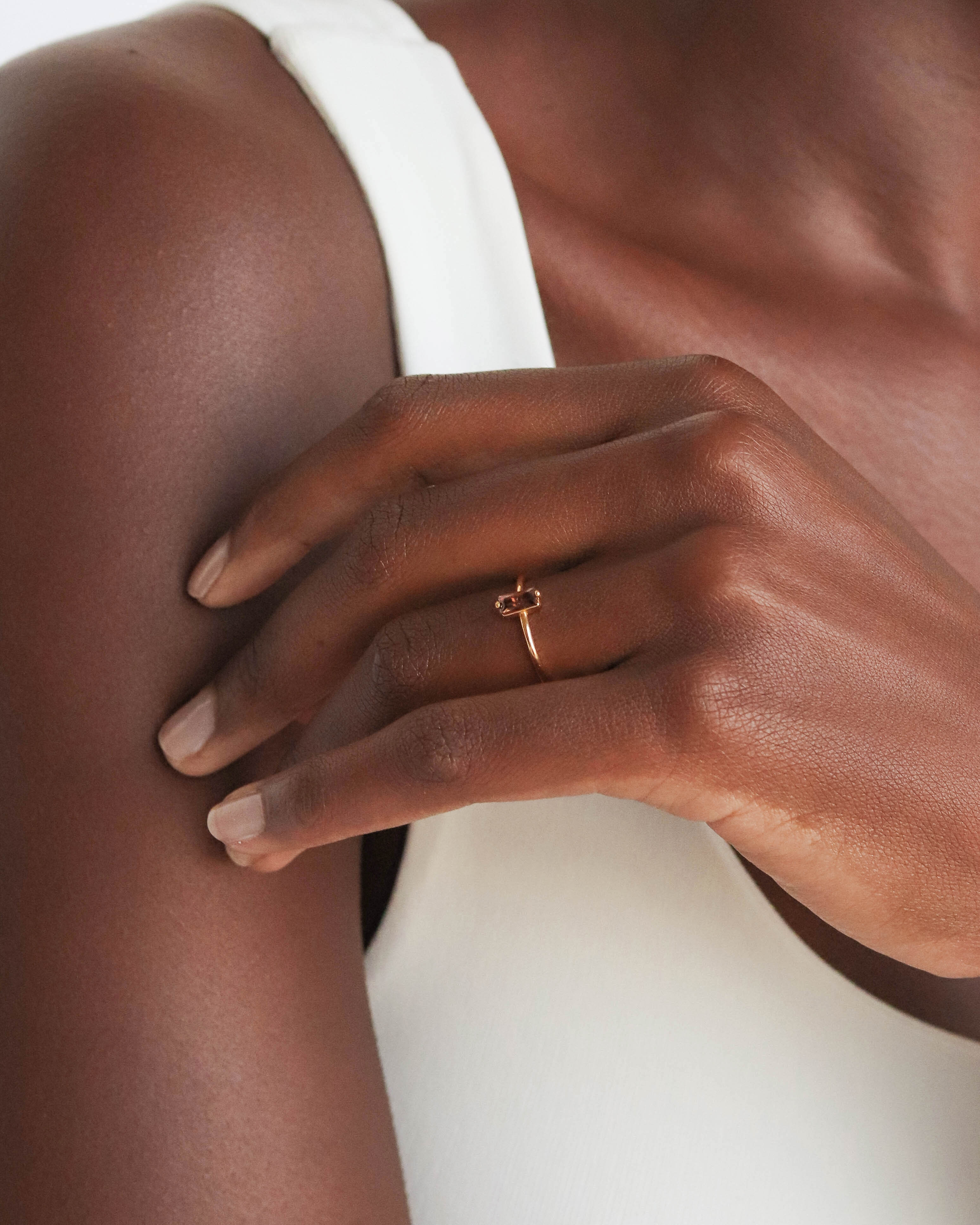 18K Vermeil Brown Juliette Ring