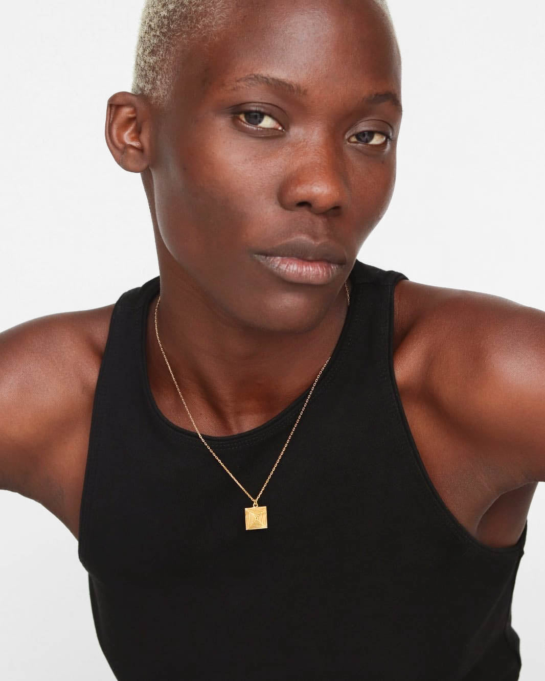 18K Vermeil Square Necklace