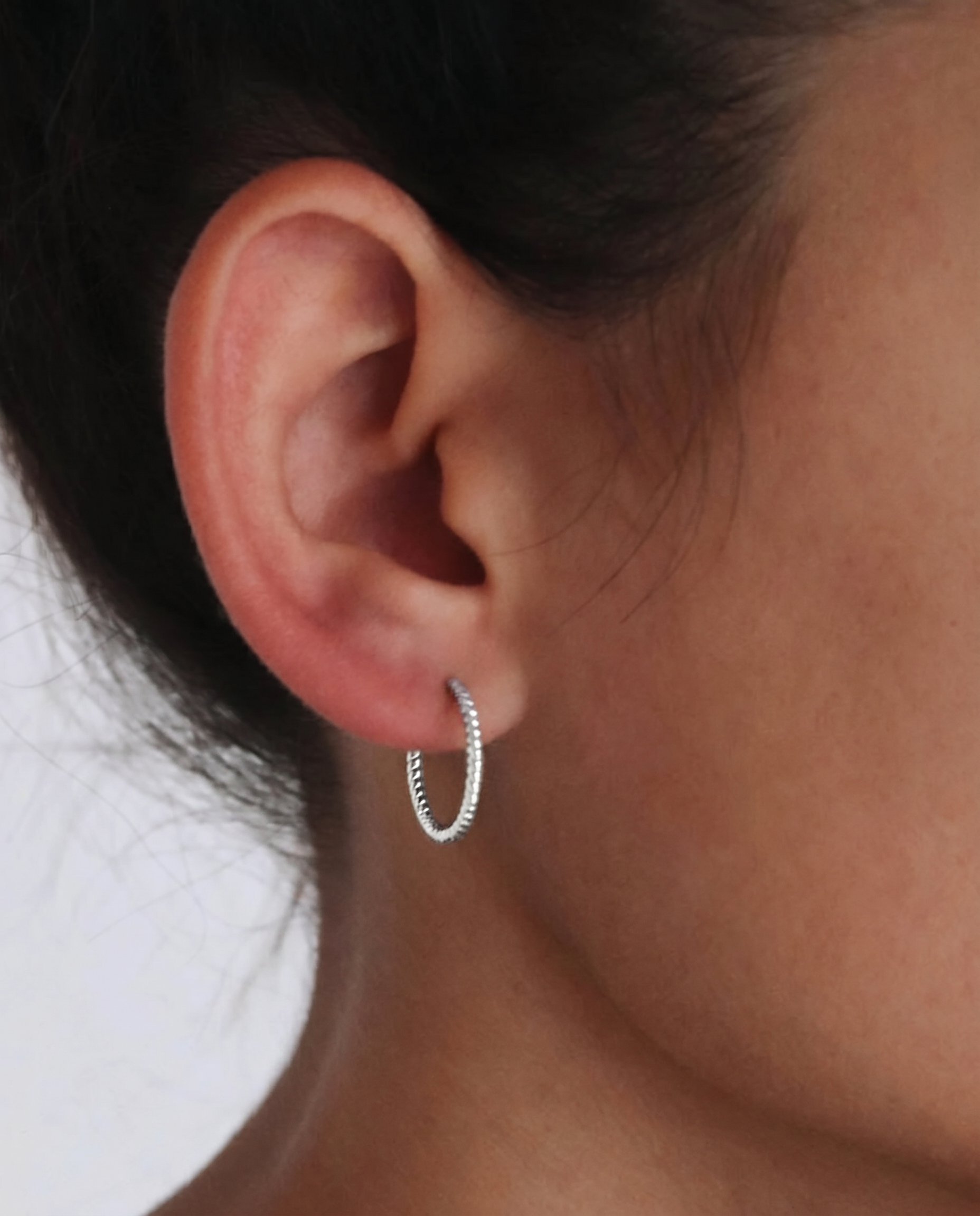 925 Silver Twisted Hoops