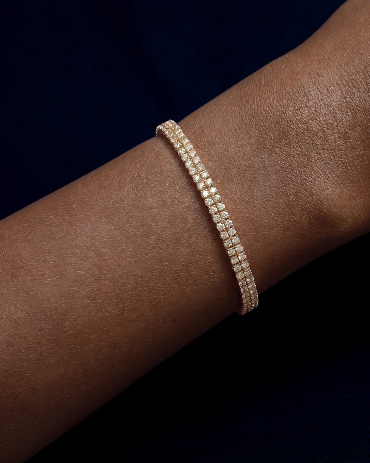 18 Karat grünes Tennisarmband